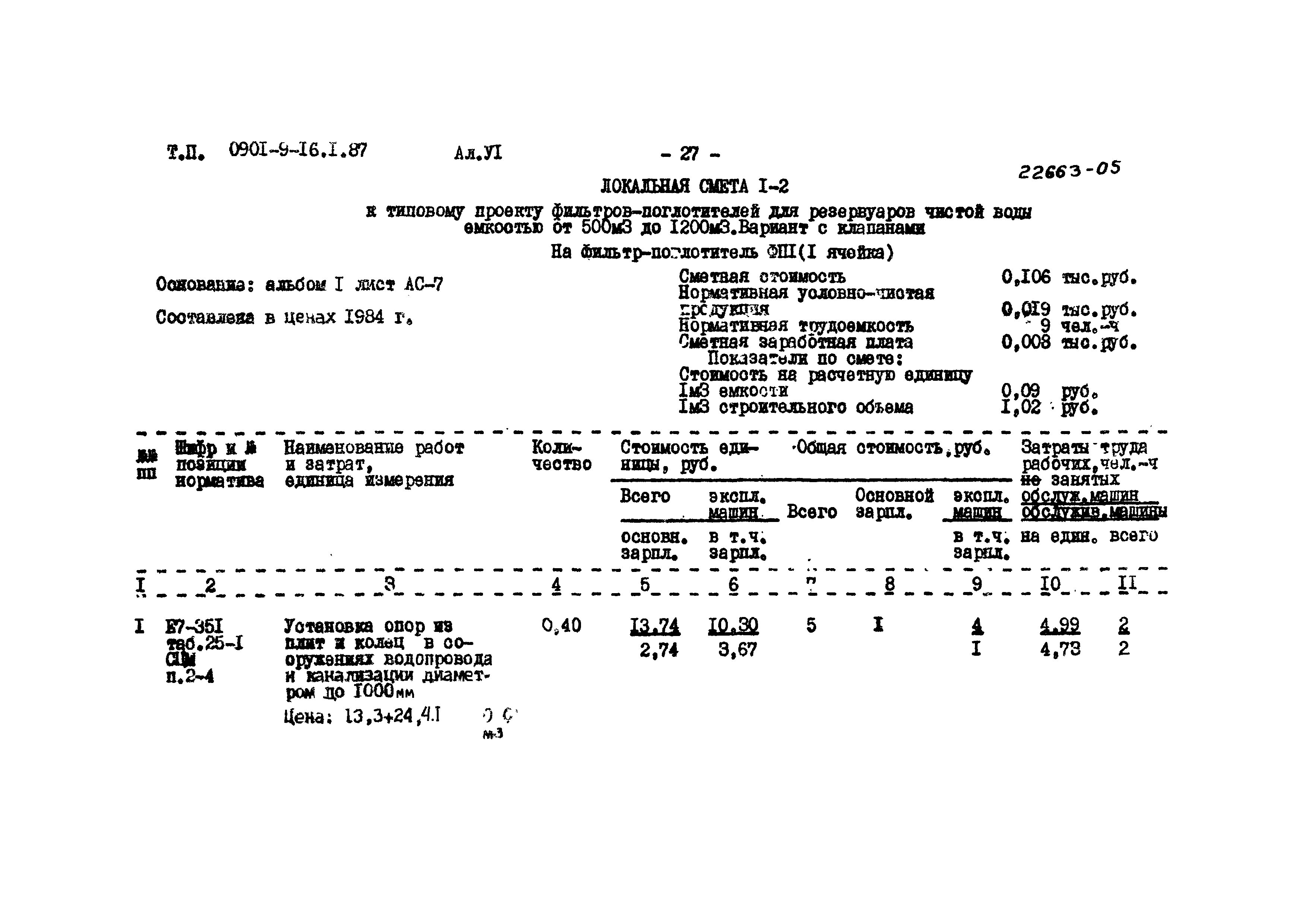 Типовой проект 0901-9-16.2.87