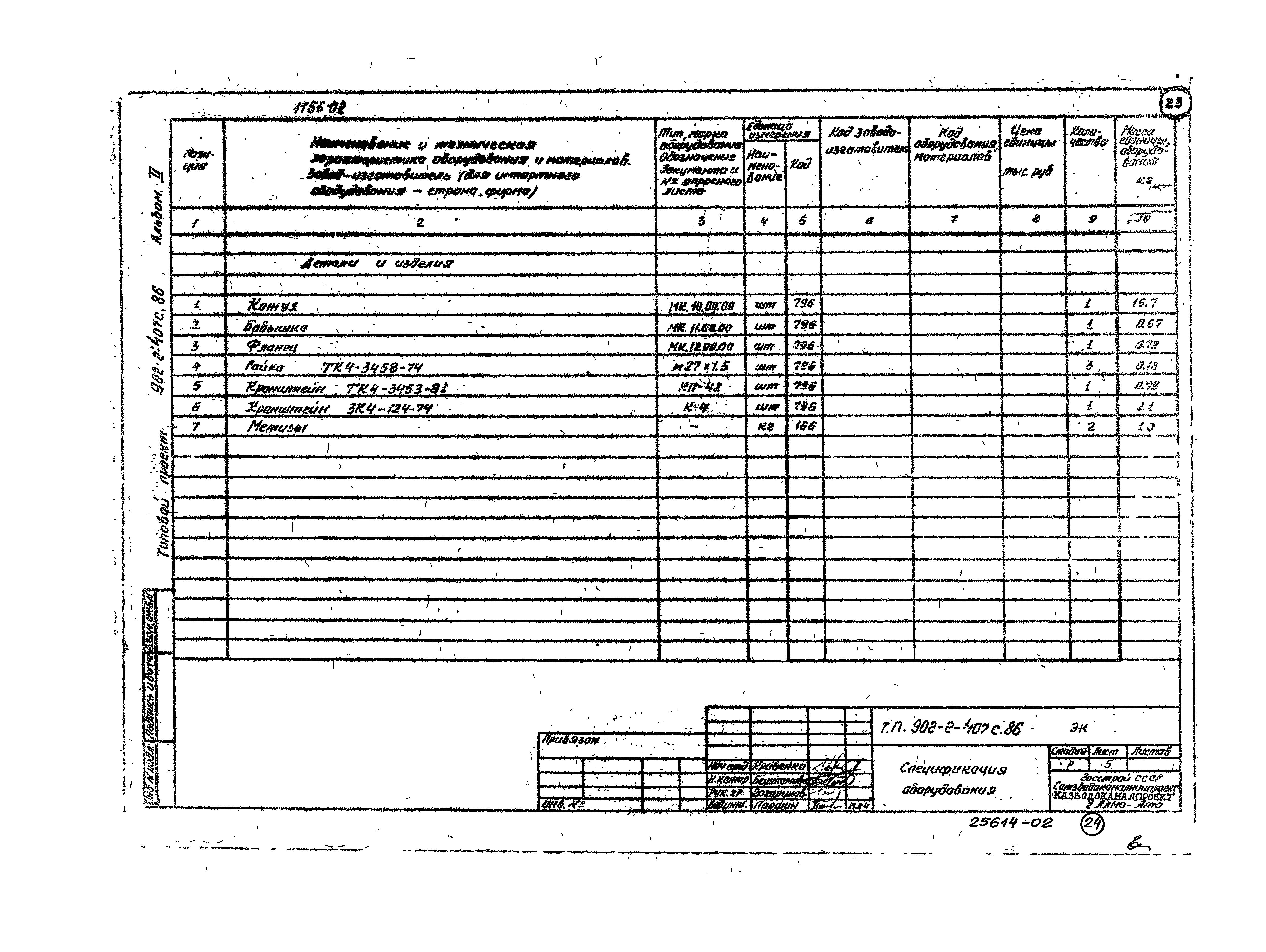 Типовой проект 902-2-407с.86