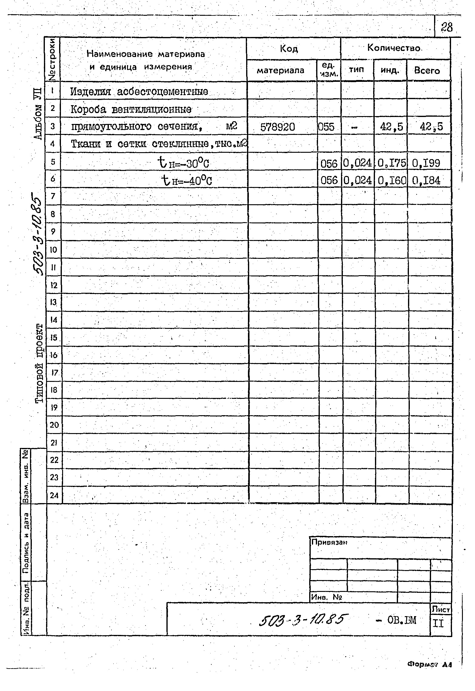 Типовой проект 503-3-10.85