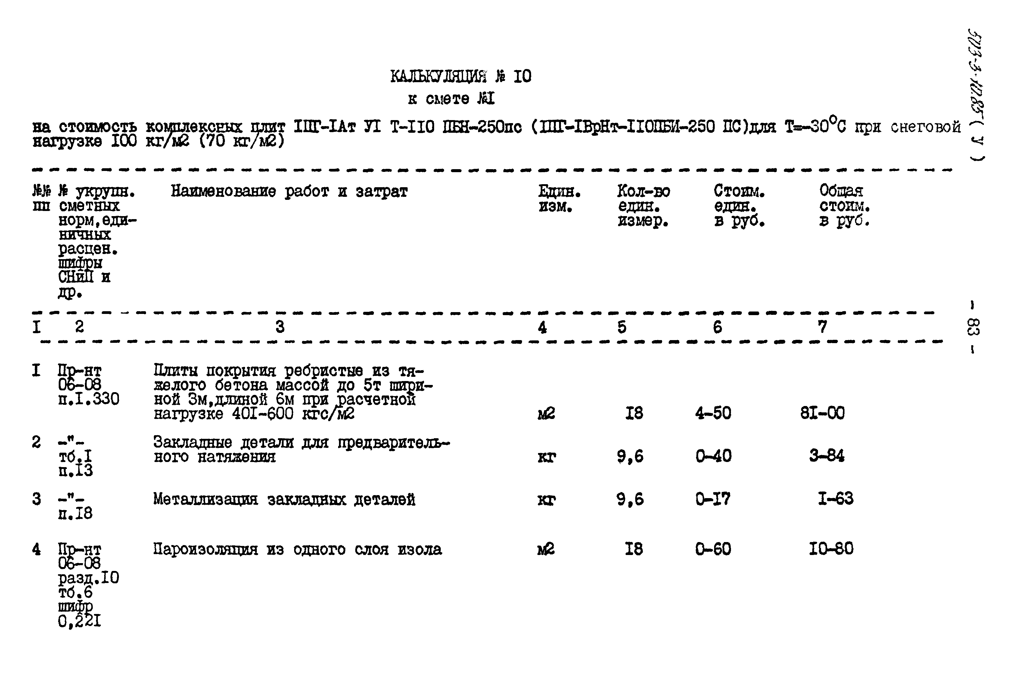 Типовой проект 503-3-10.85