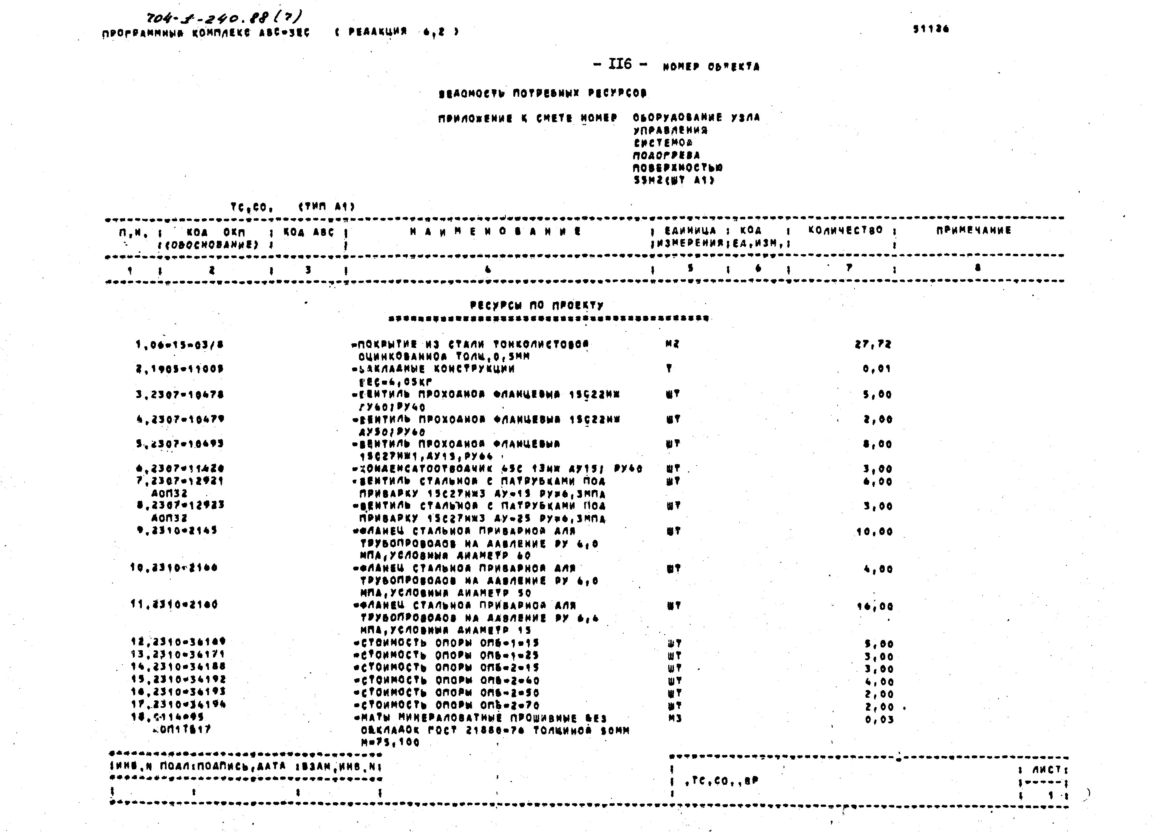 Типовой проект 704-1-240.88