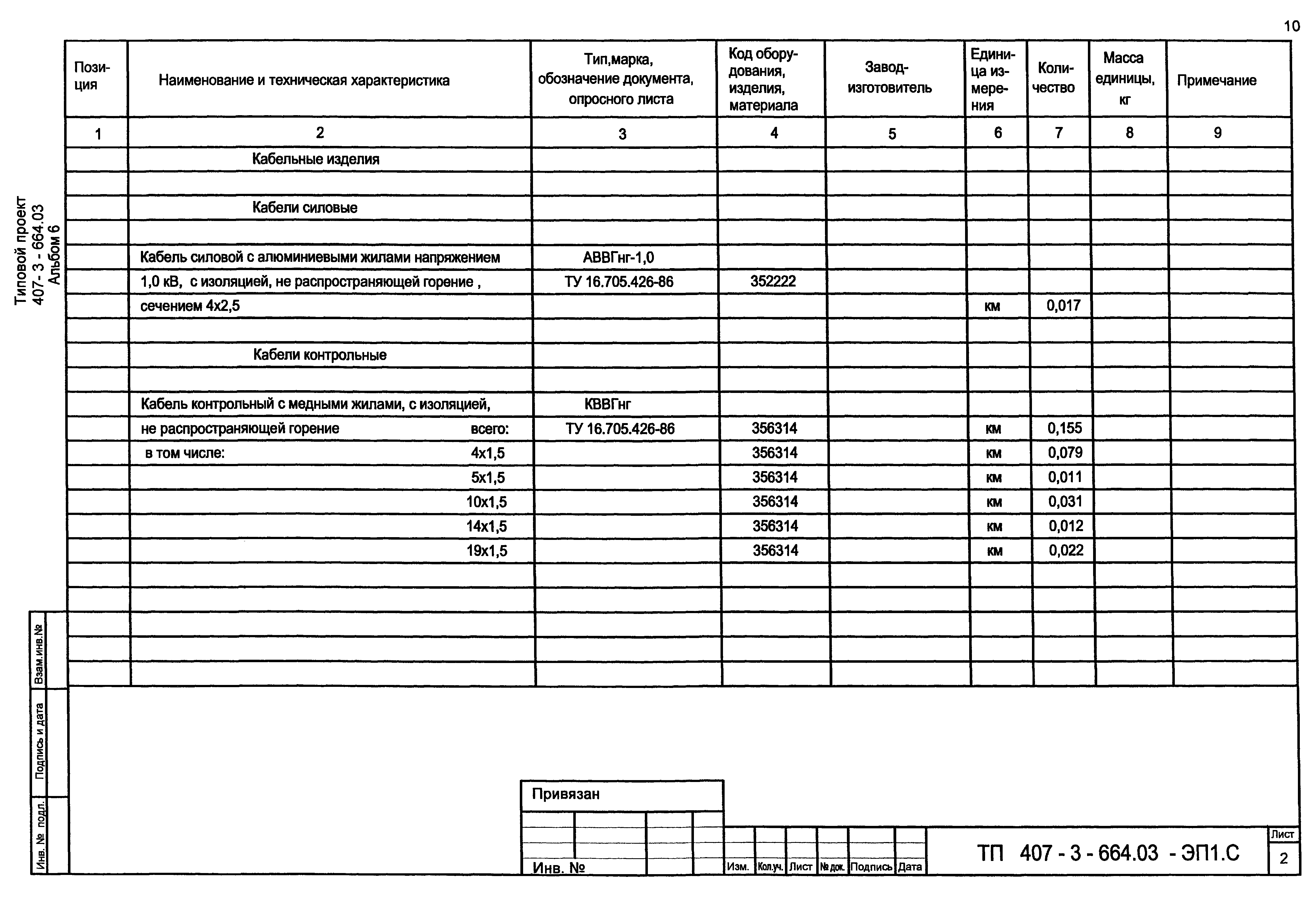 Типовой проект 407-3-664.03