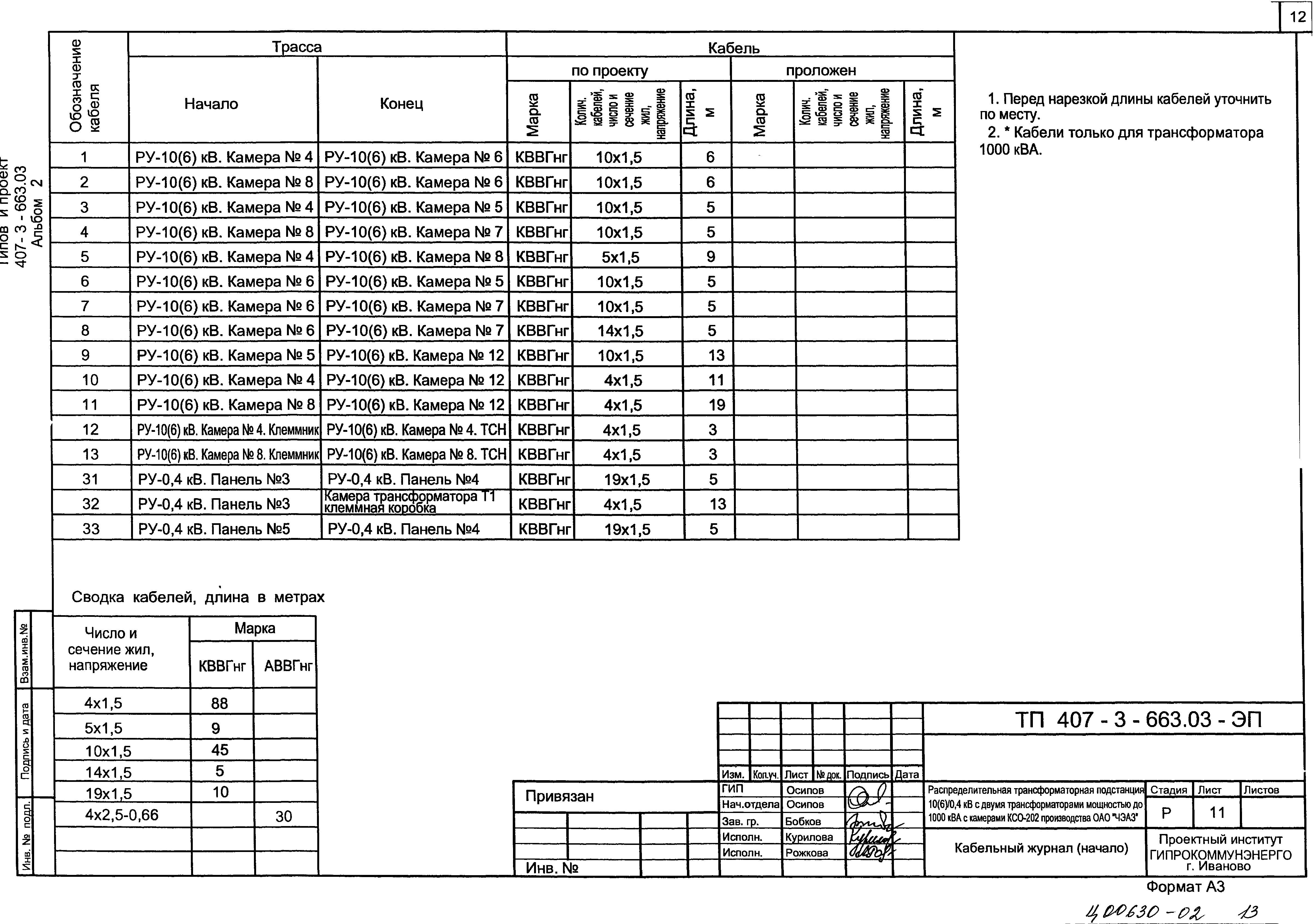 Типовой проект 407-3-663.06