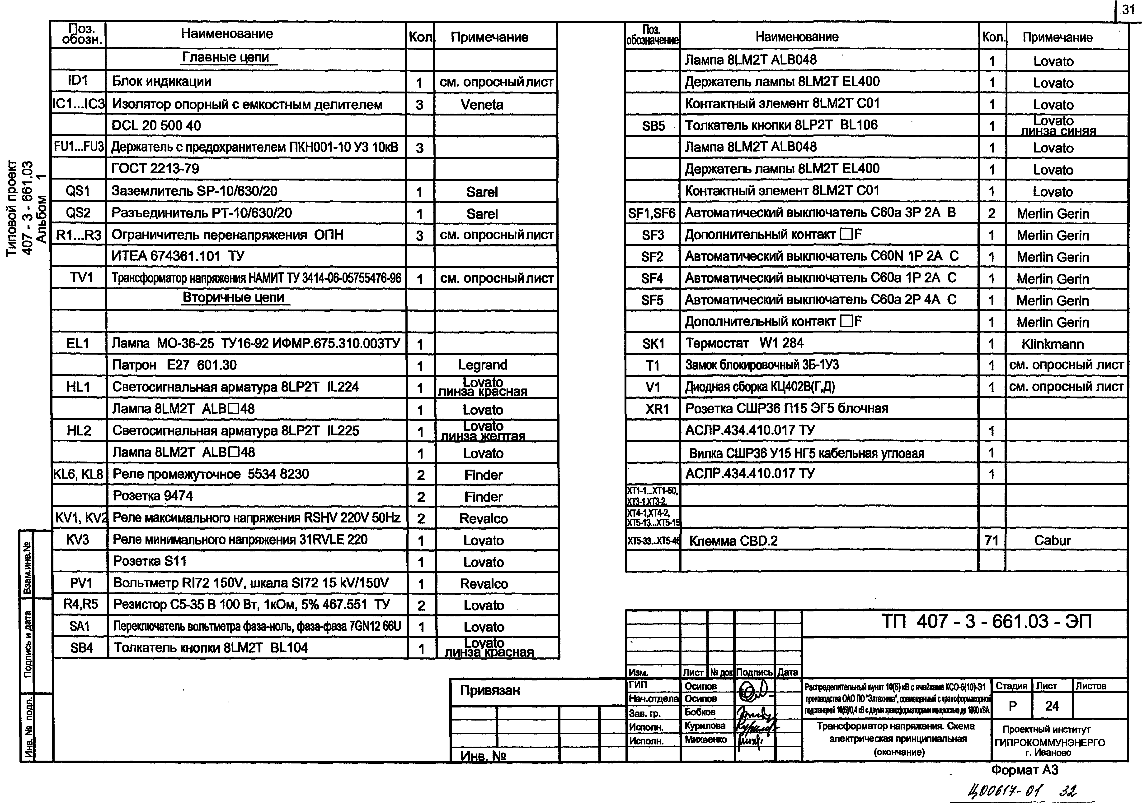 Типовой проект 407-3-661.03