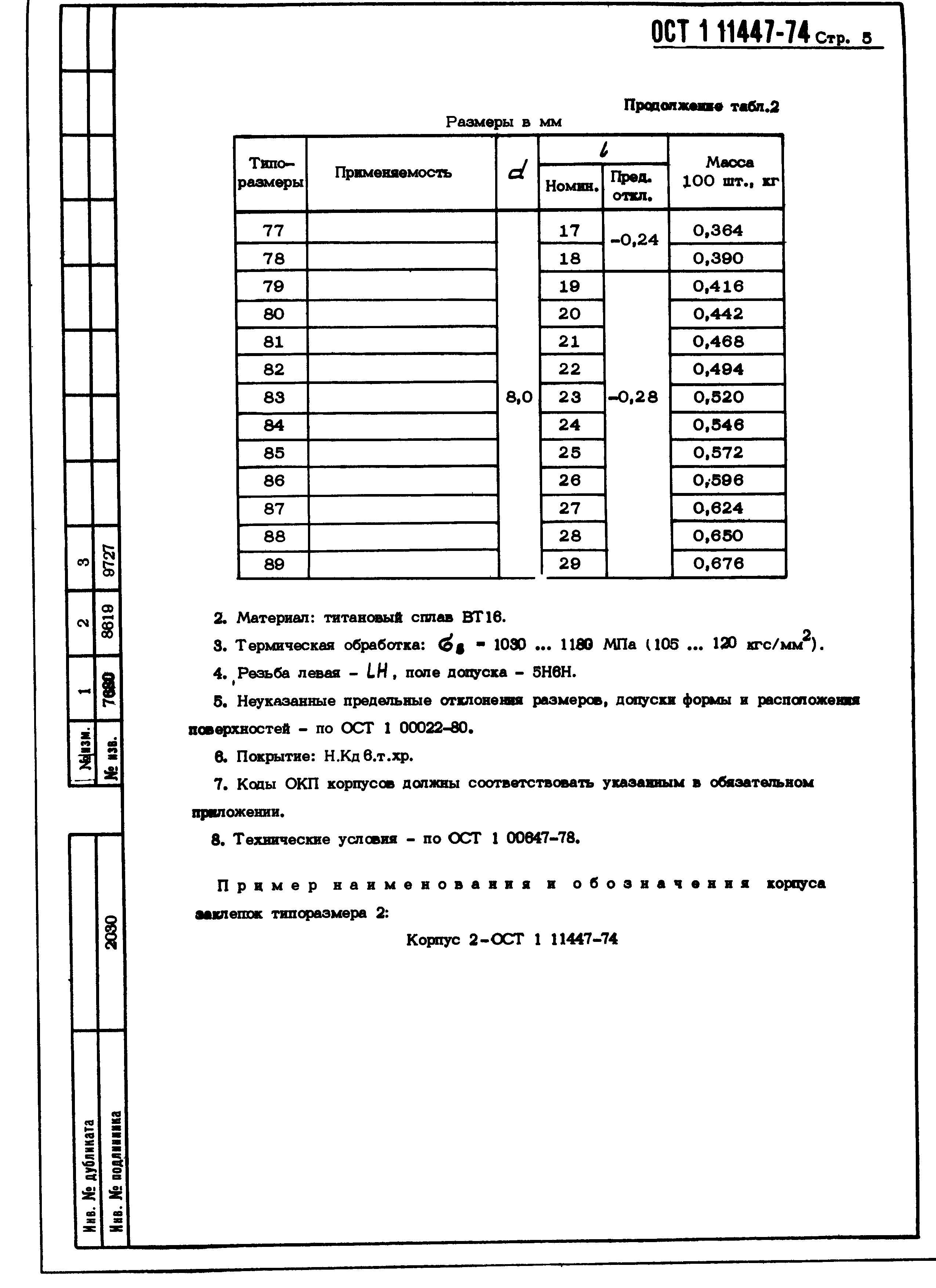 ОСТ 1 11447-74