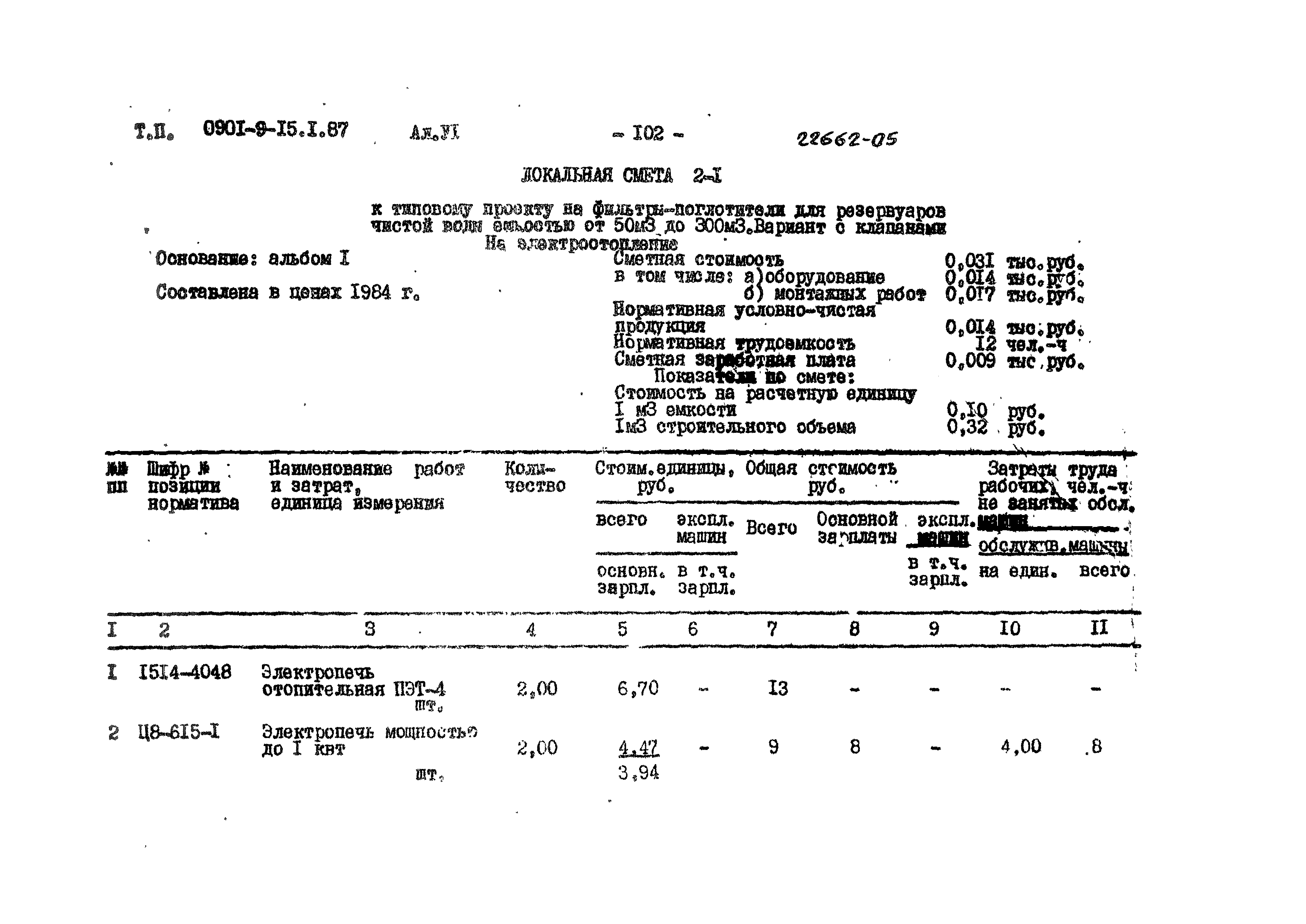 Типовой проект 0901-9-15.1.87