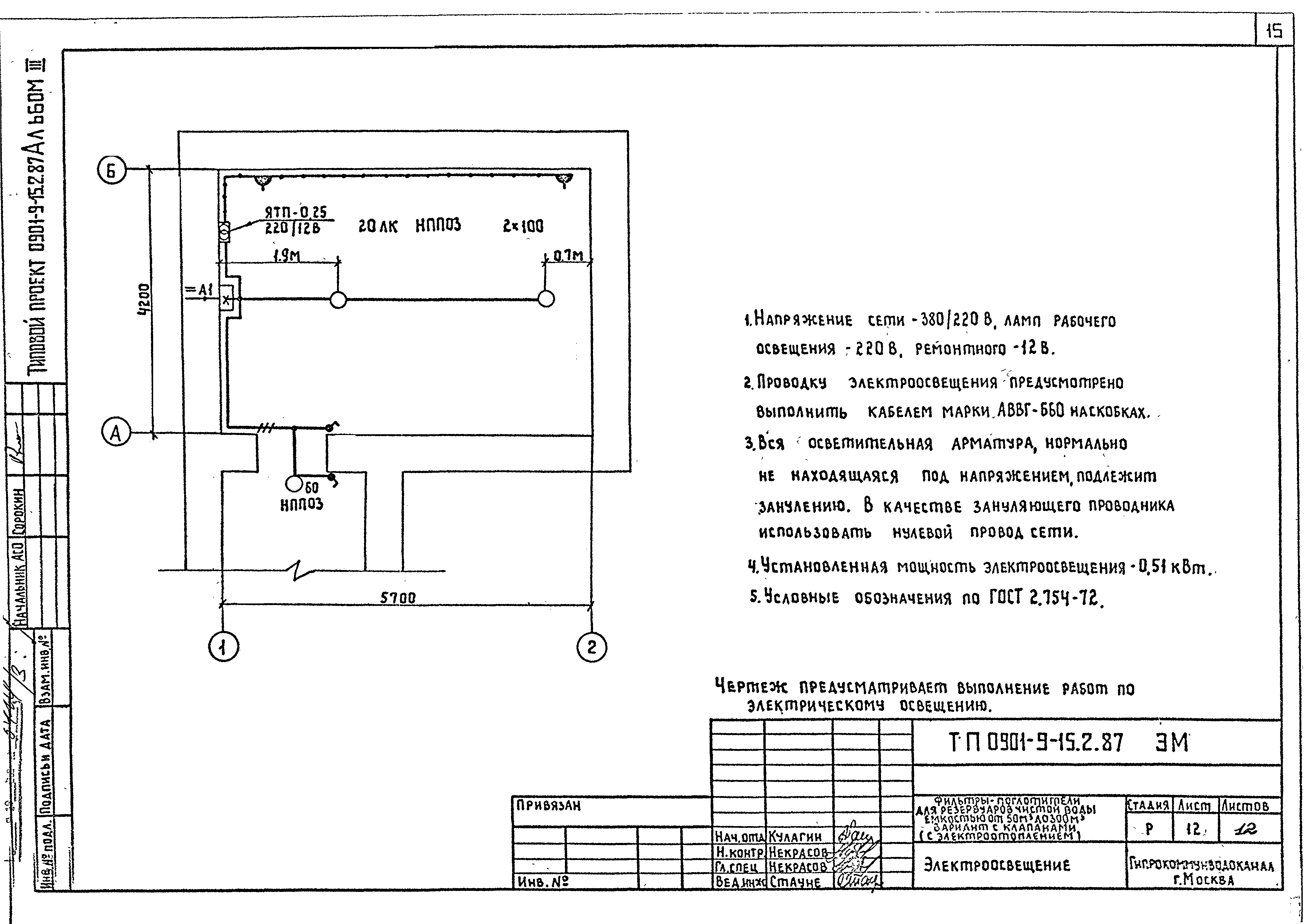 Типовой проект 0901-9-15.1.87