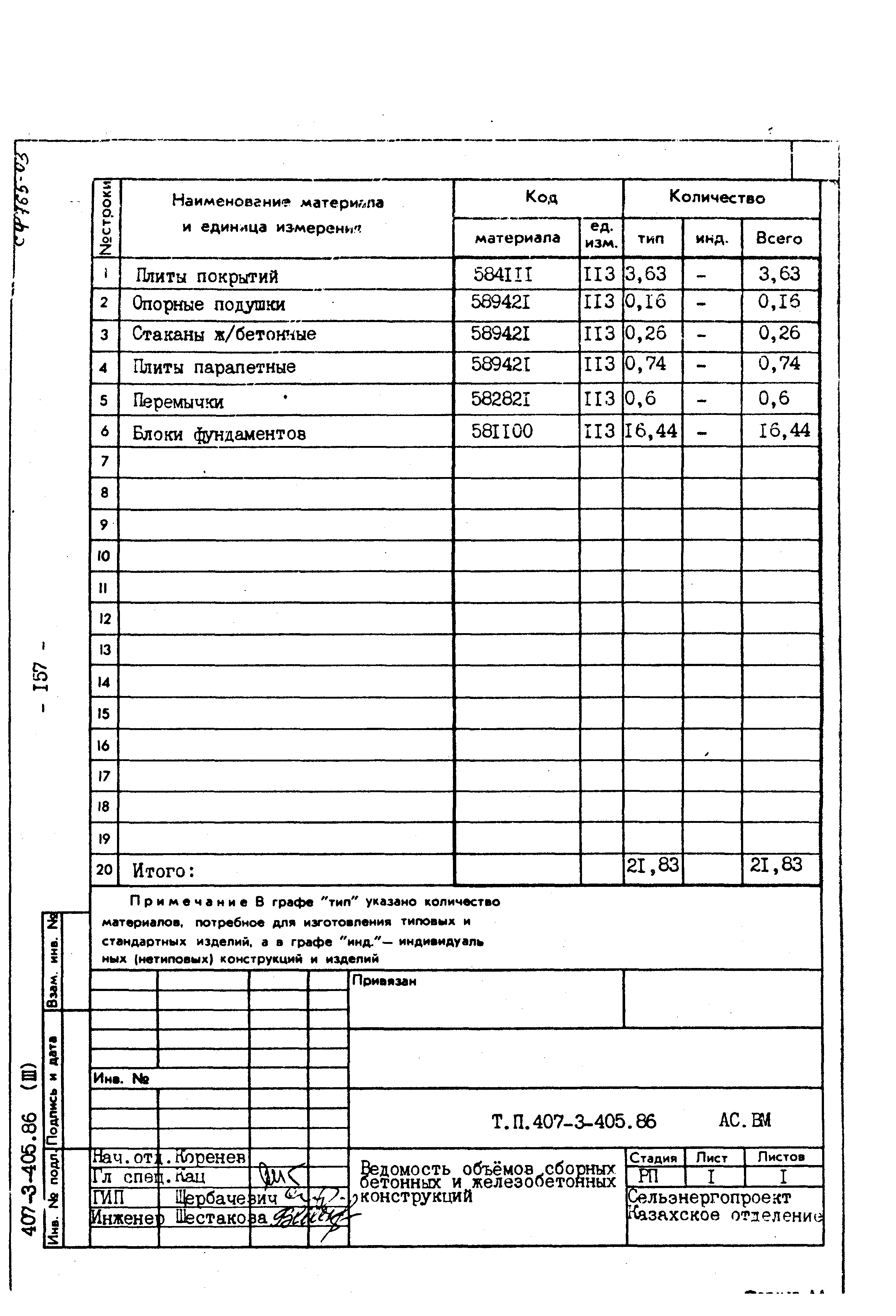 Типовой проект 407-3-405.86