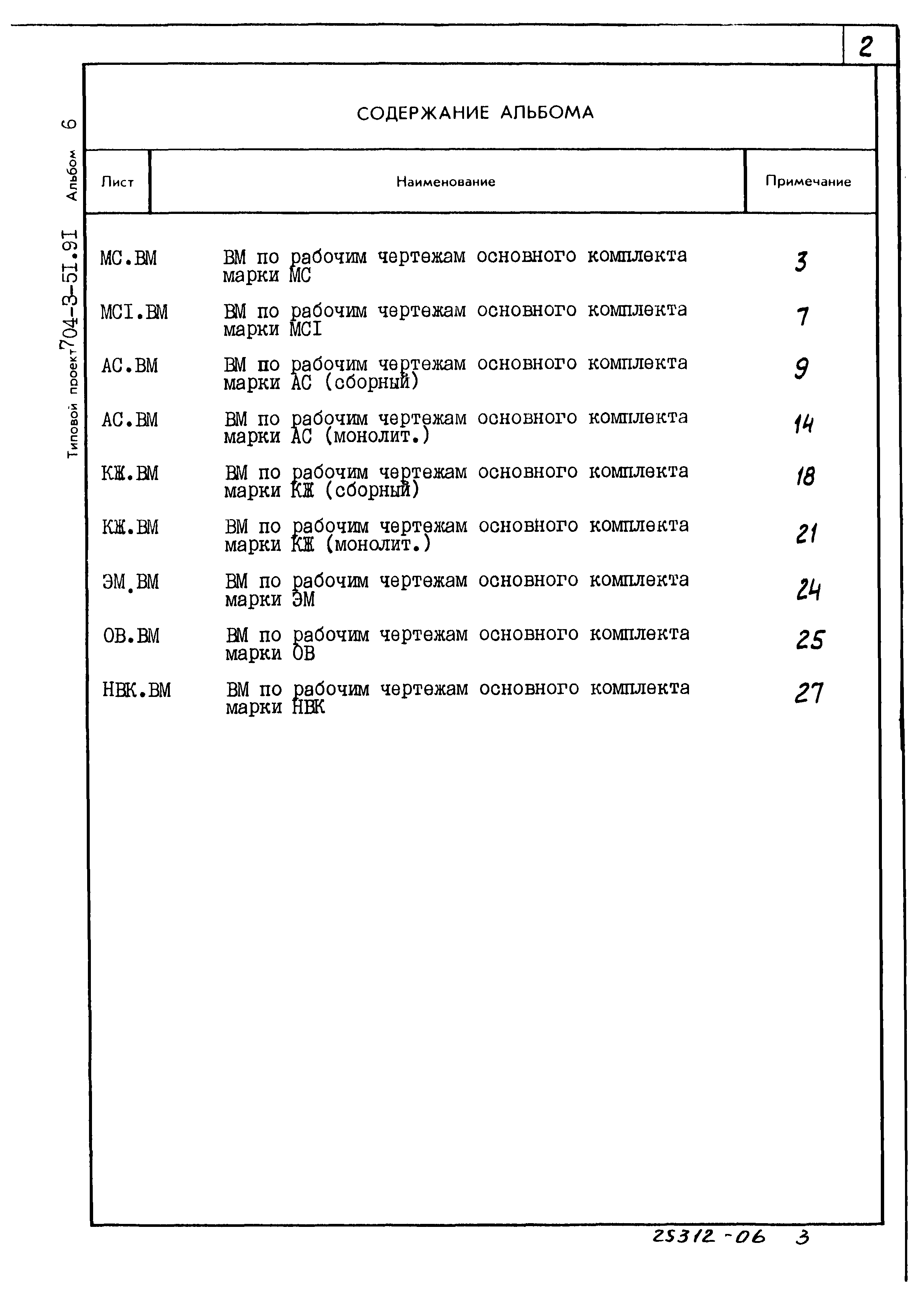 Типовой проект 704-3-51.91