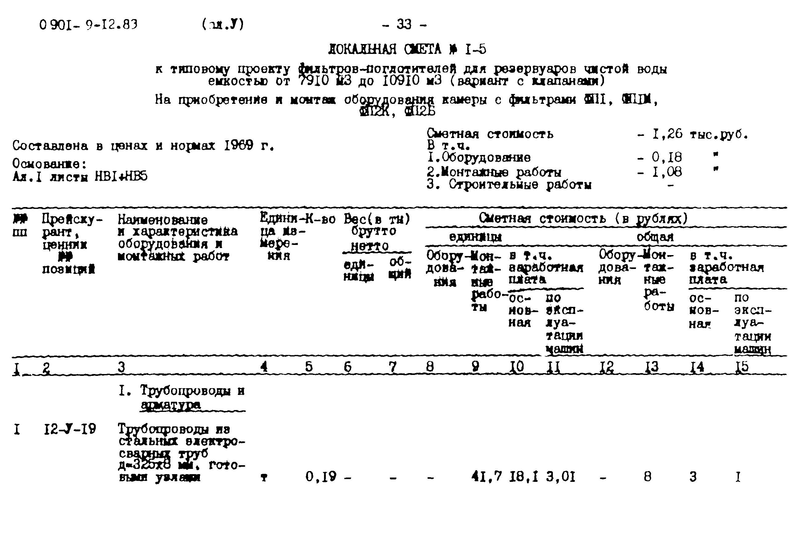 Типовой проект 0901-9-12.83