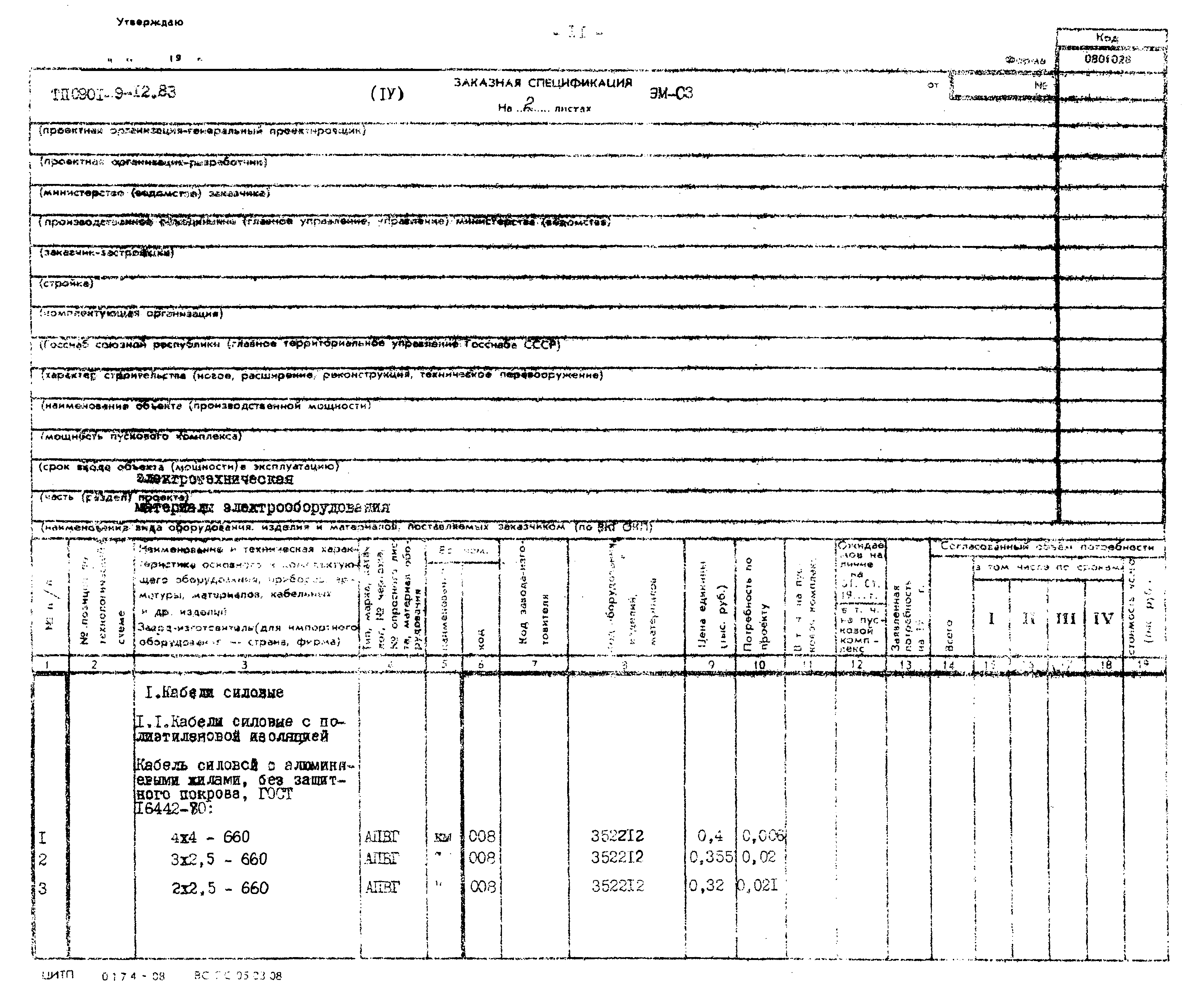 Типовой проект 0901-9-12.83