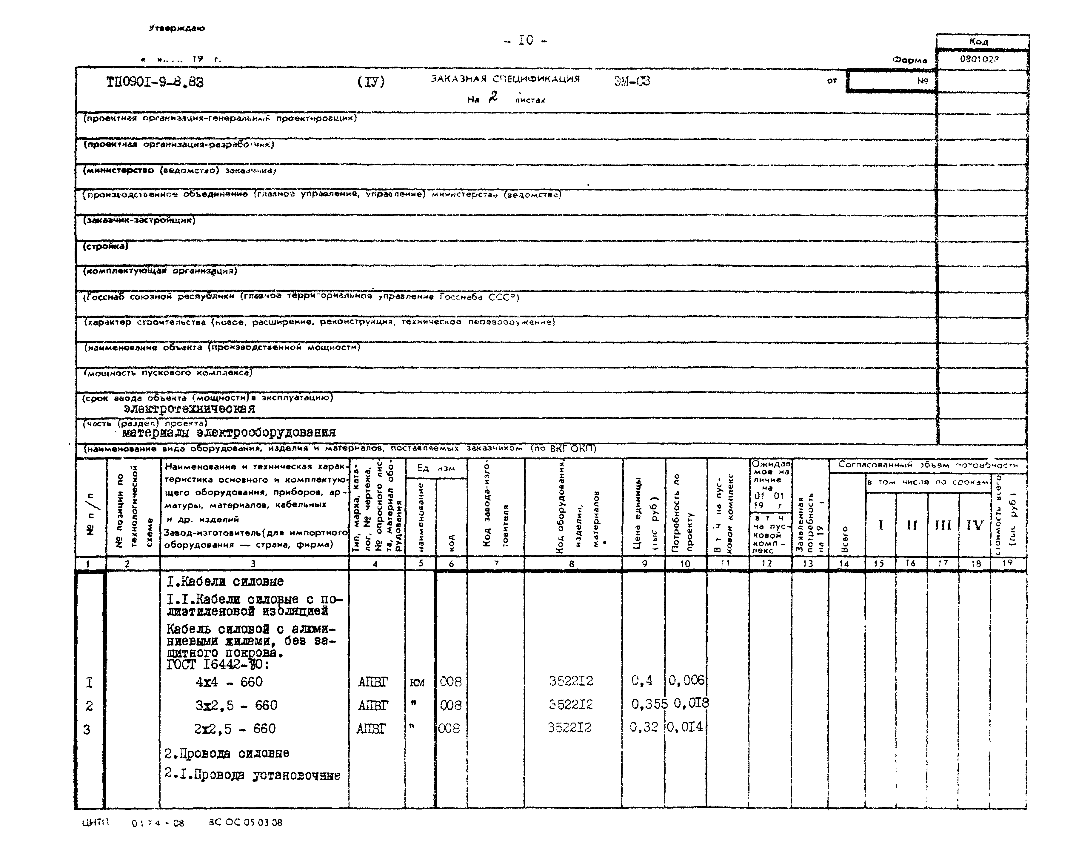 Типовой проект 0901-9-8.83