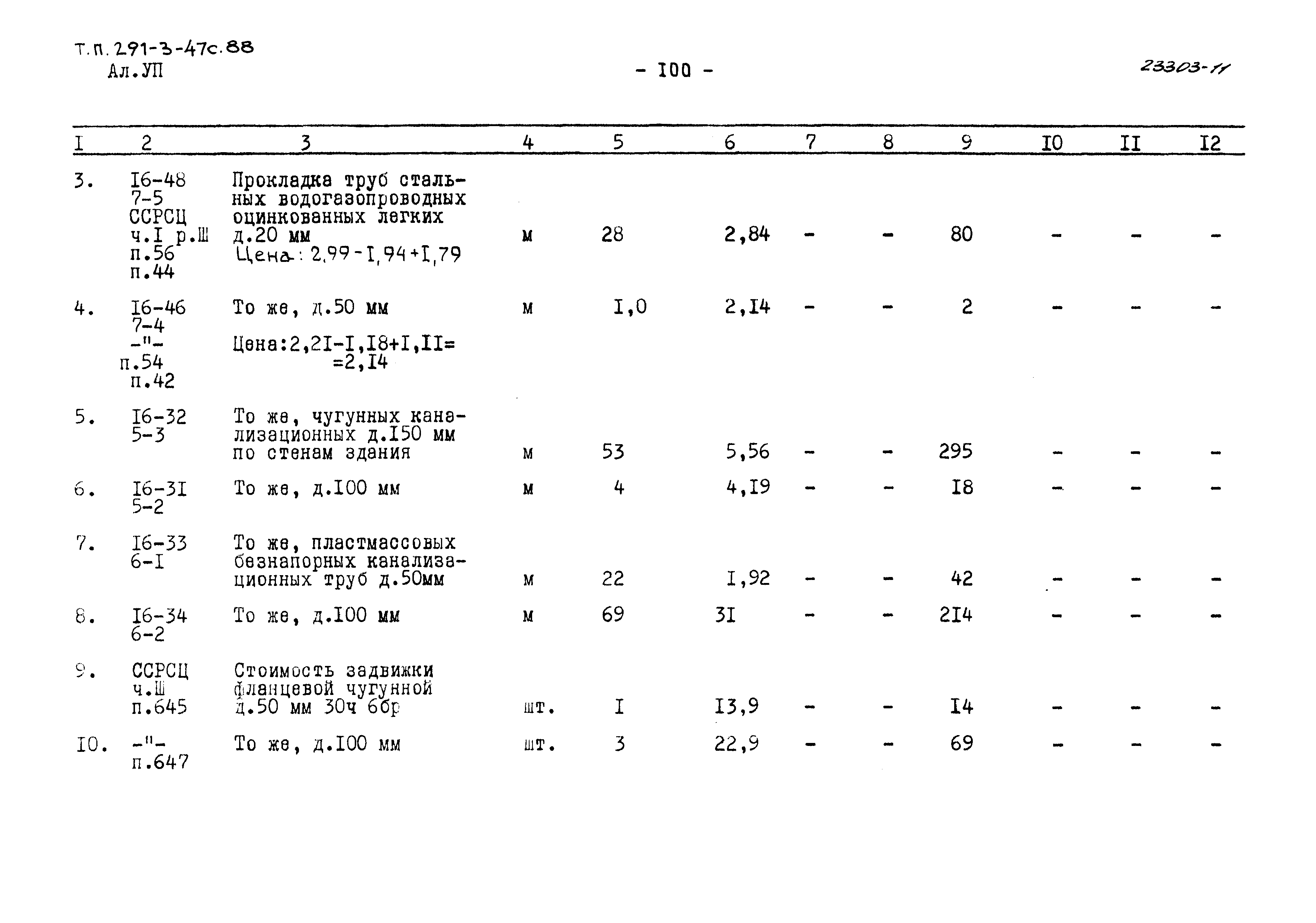 Типовой проект 291-3-47с.88