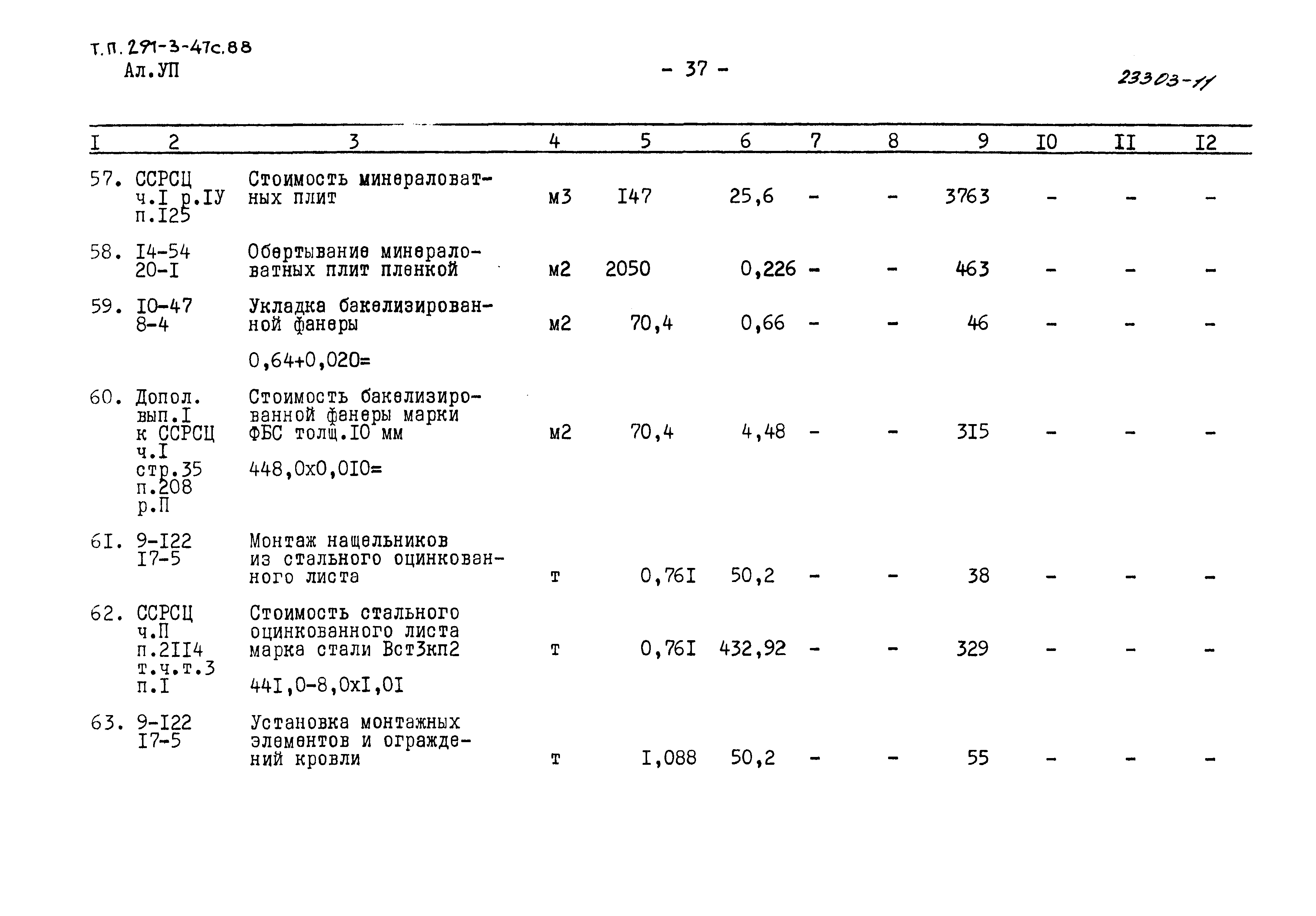 Типовой проект 291-3-47с.88