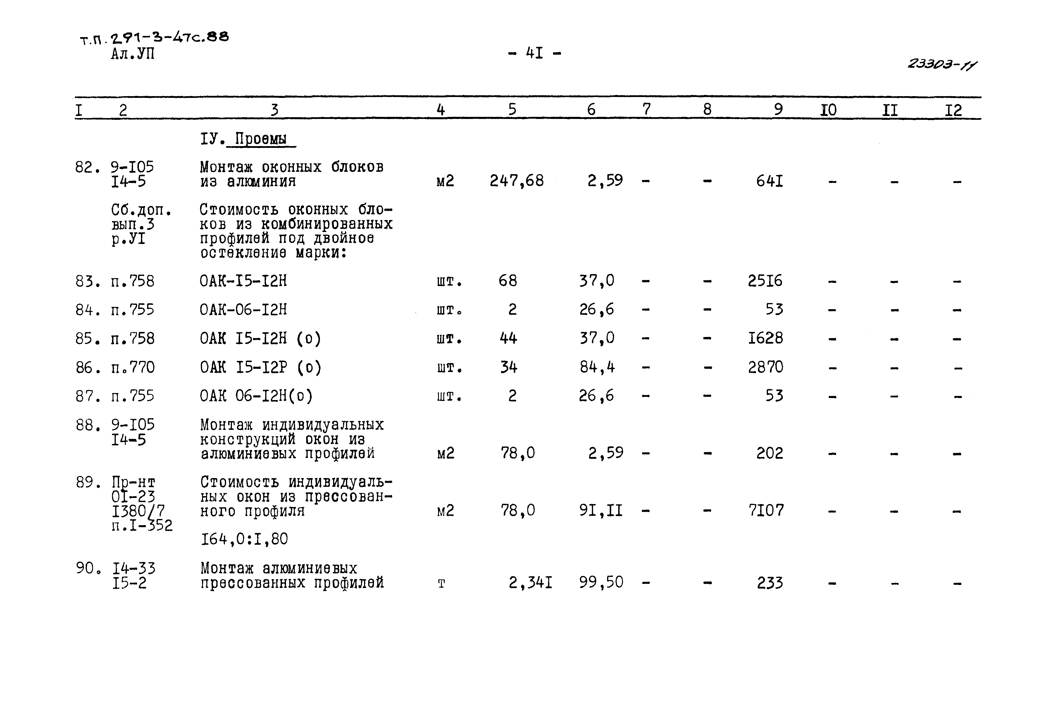 Типовой проект 291-3-47с.88