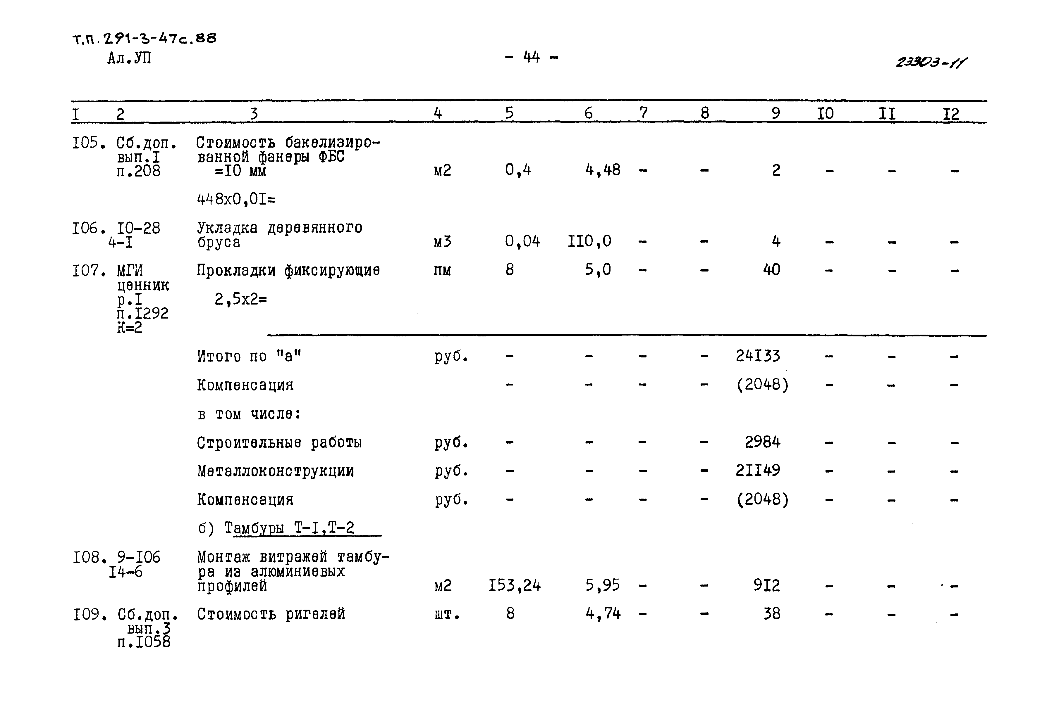 Типовой проект 291-3-47с.88