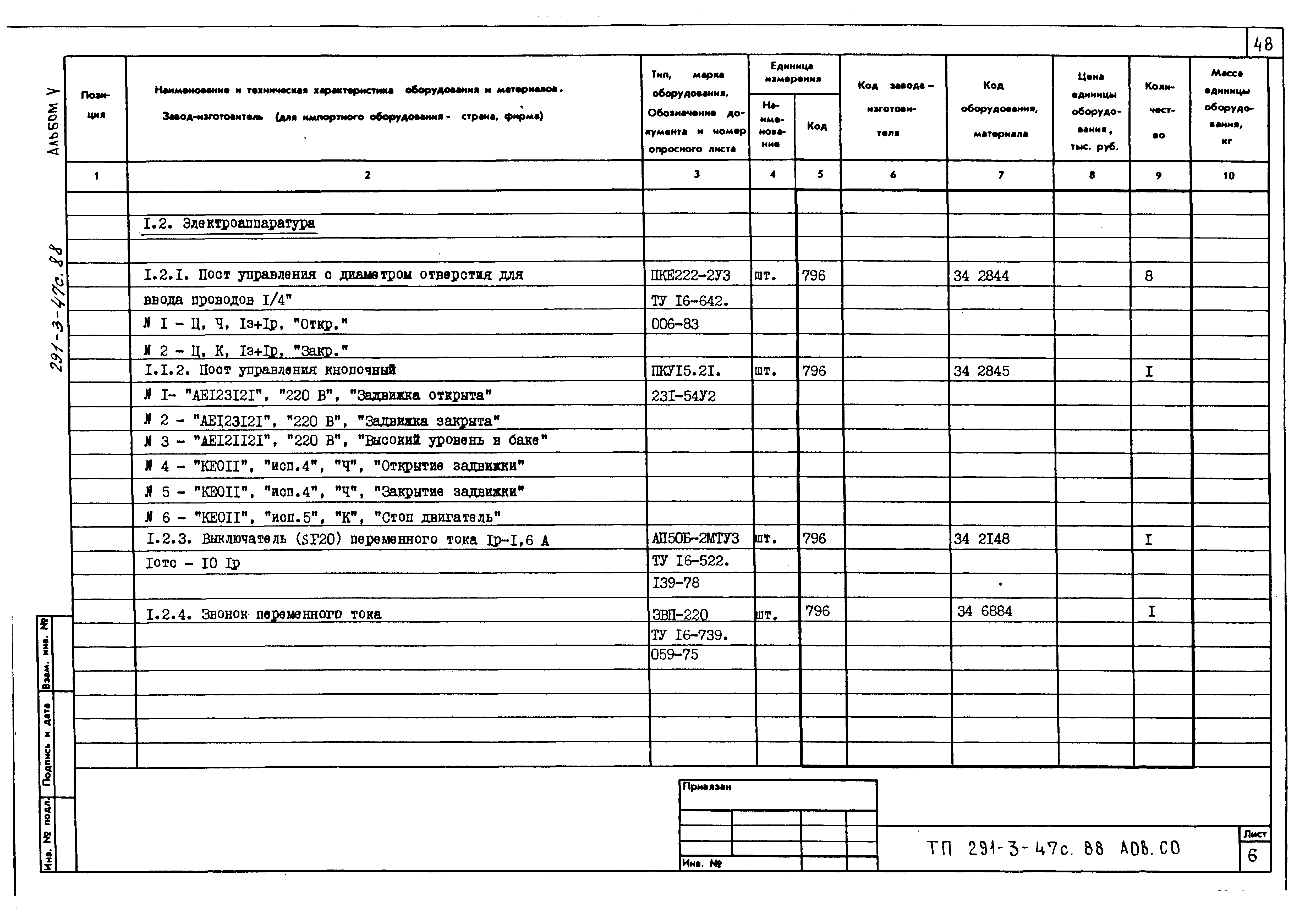 Типовой проект 291-3-47с.88