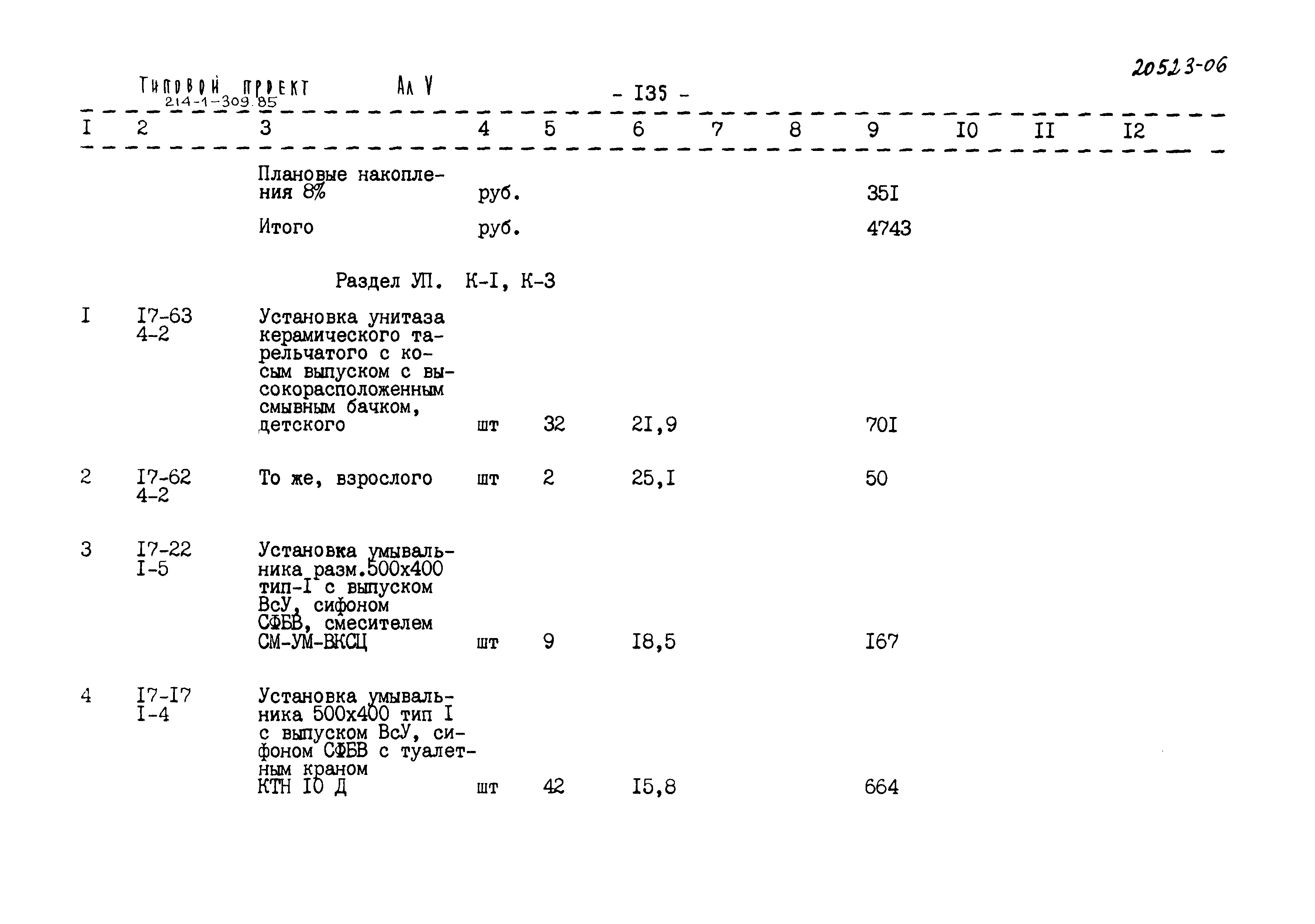 Типовой проект 214-1-309.85