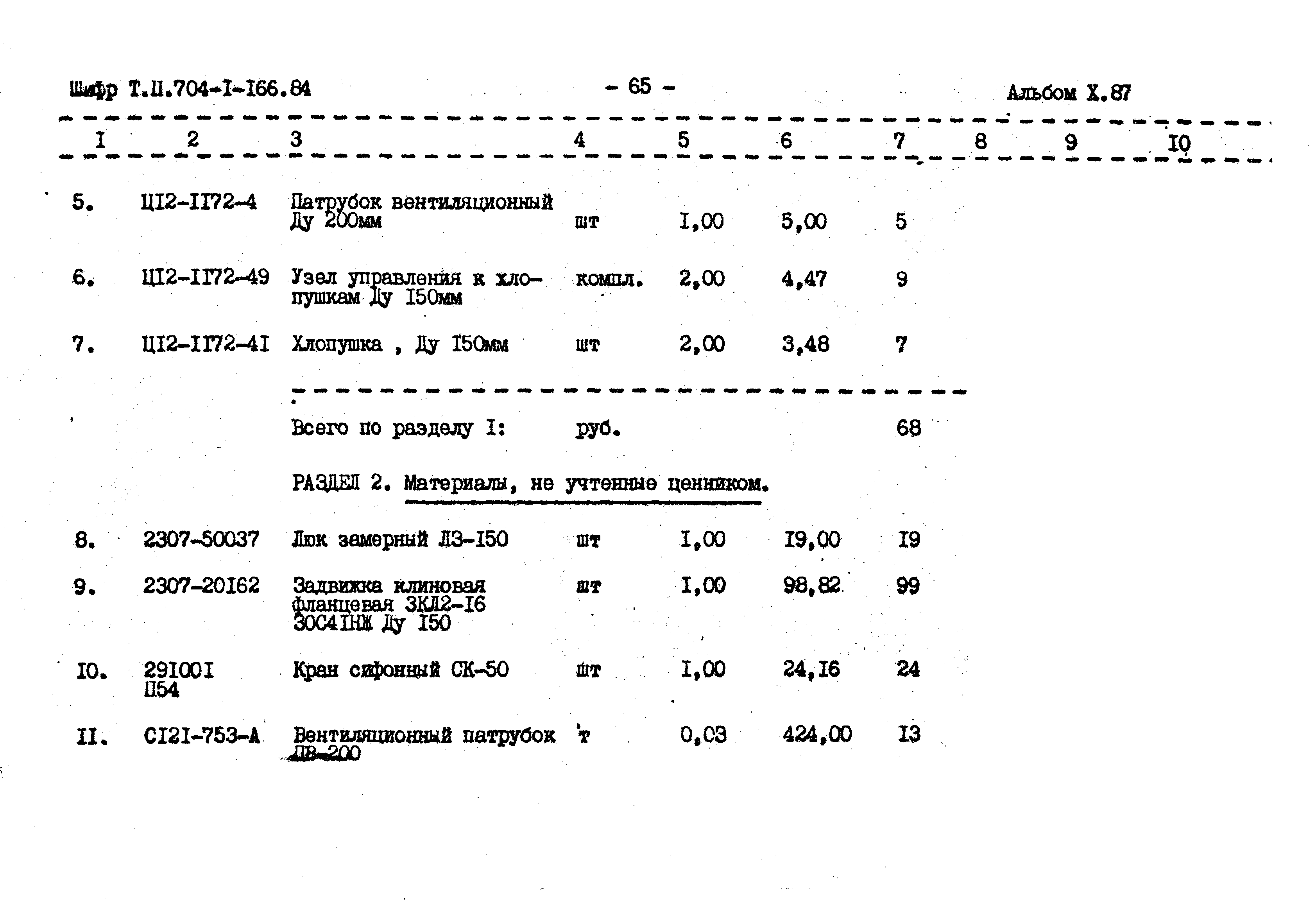 Типовой проект 704-1-166.84