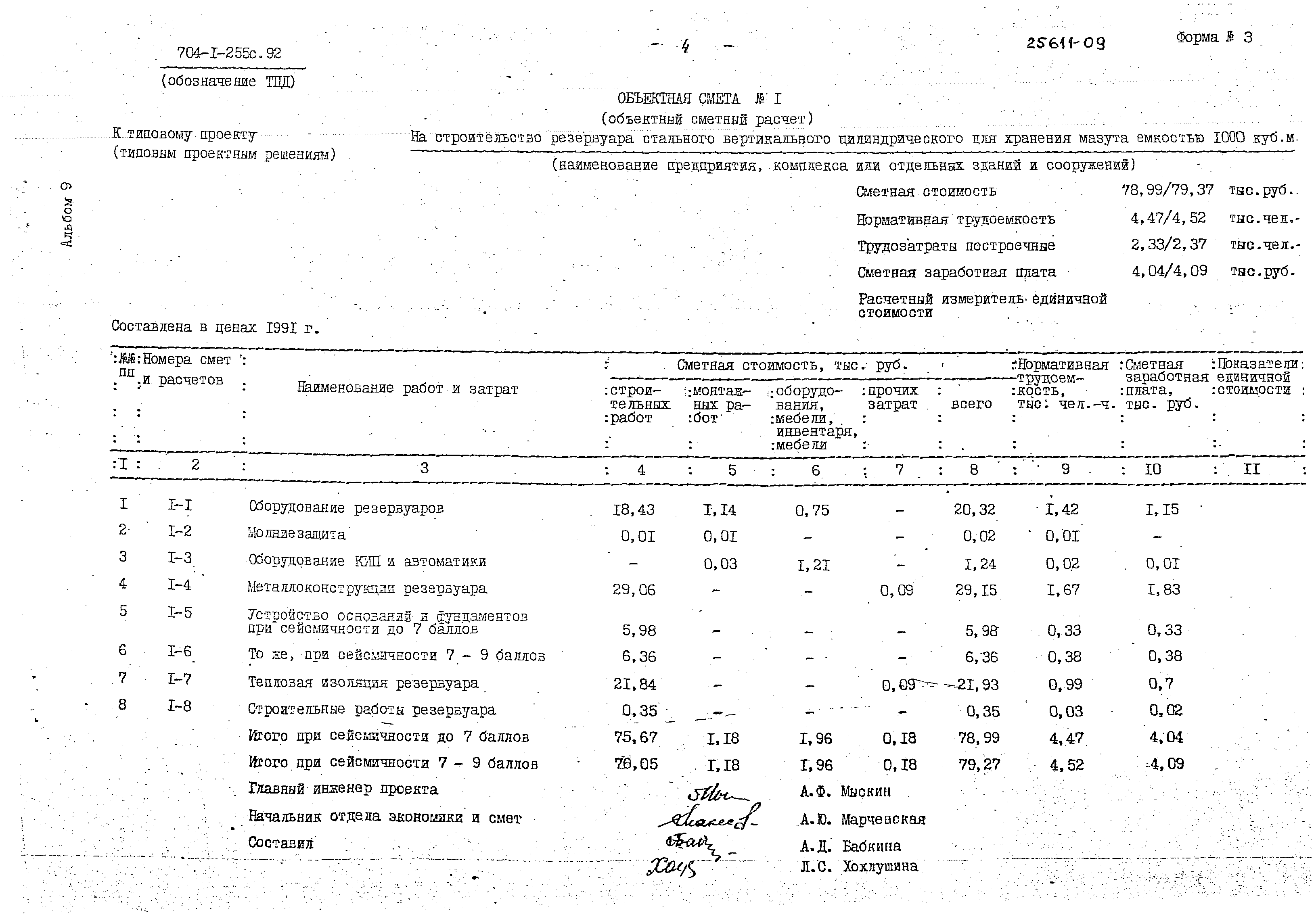 Типовой проект 704-1-255с.92