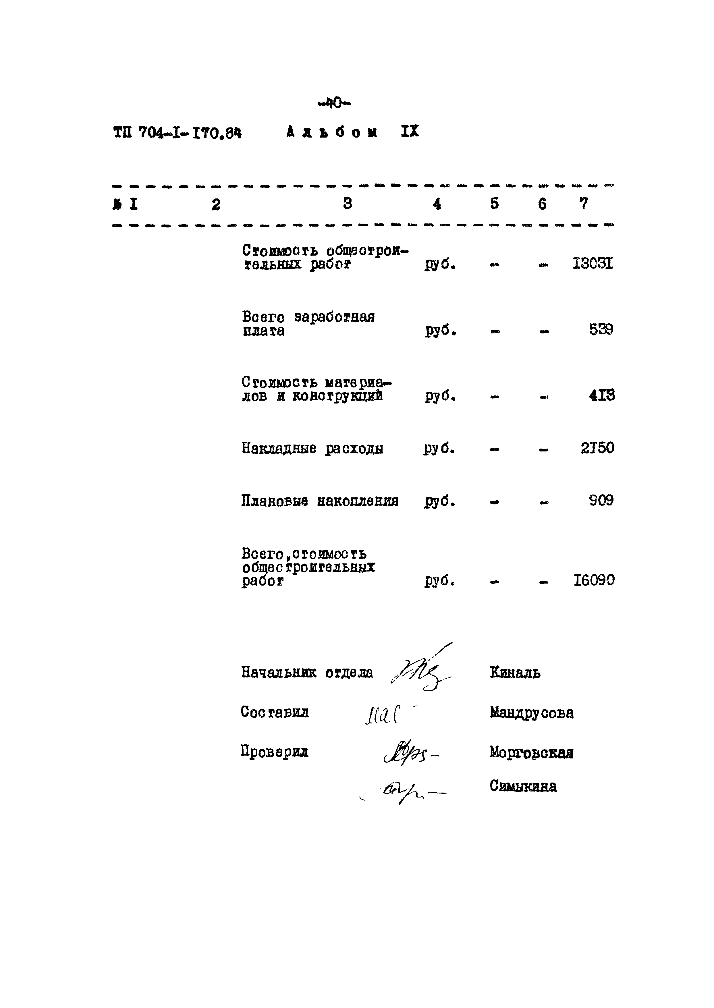 Типовой проект 704-1-170.84