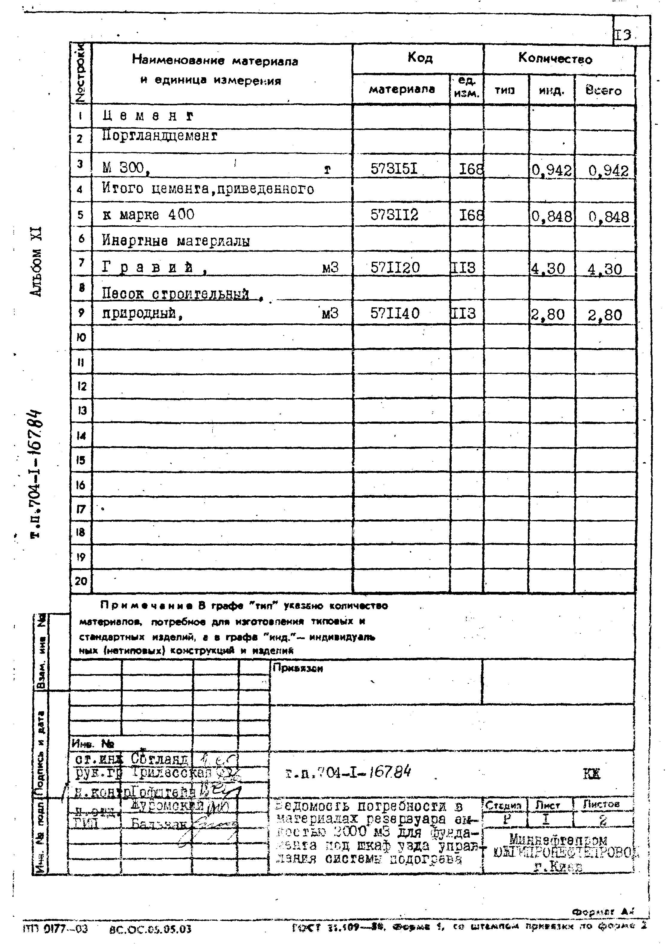 Типовой проект 704-1-167.84