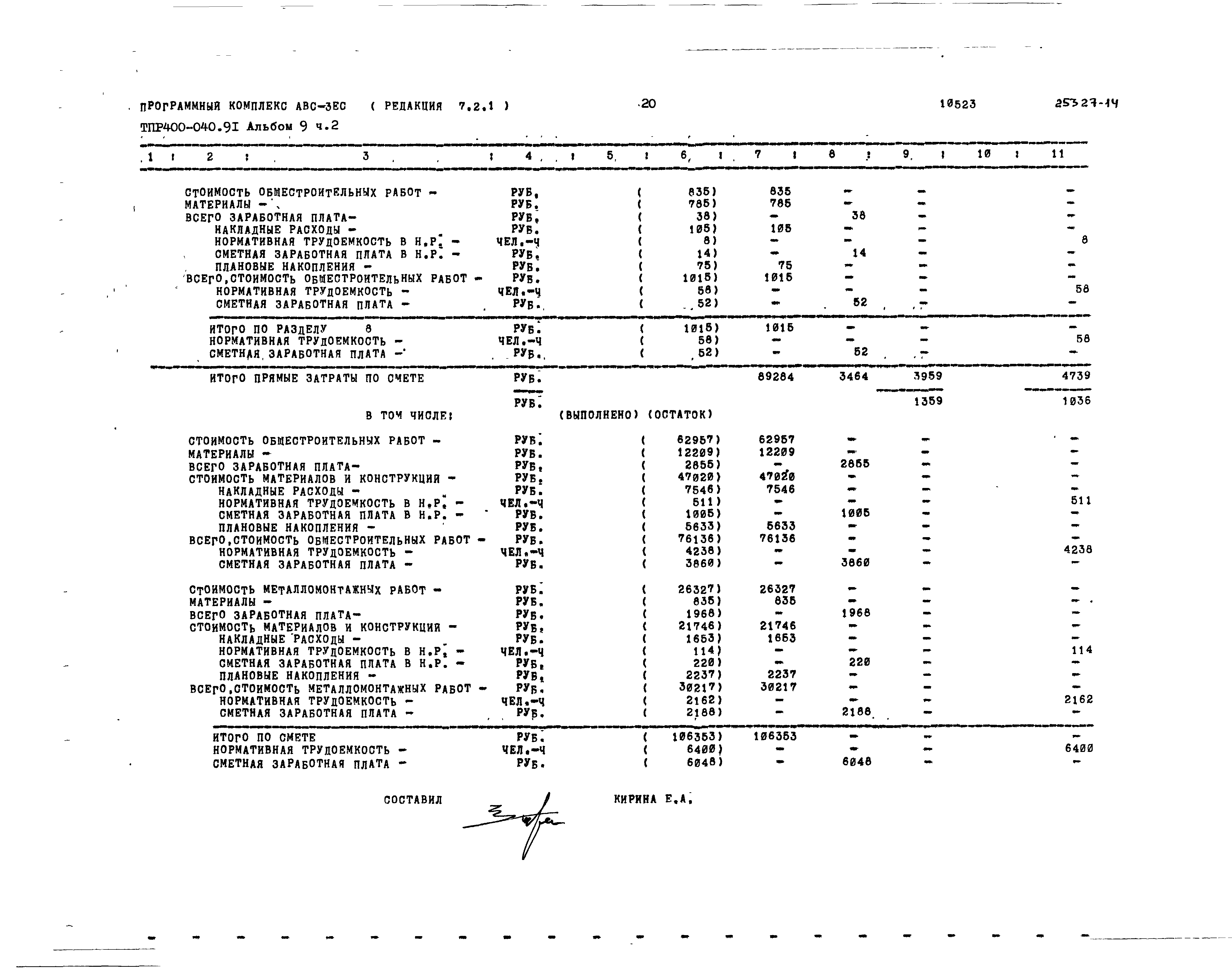 Типовые проектные решения 400-040.91