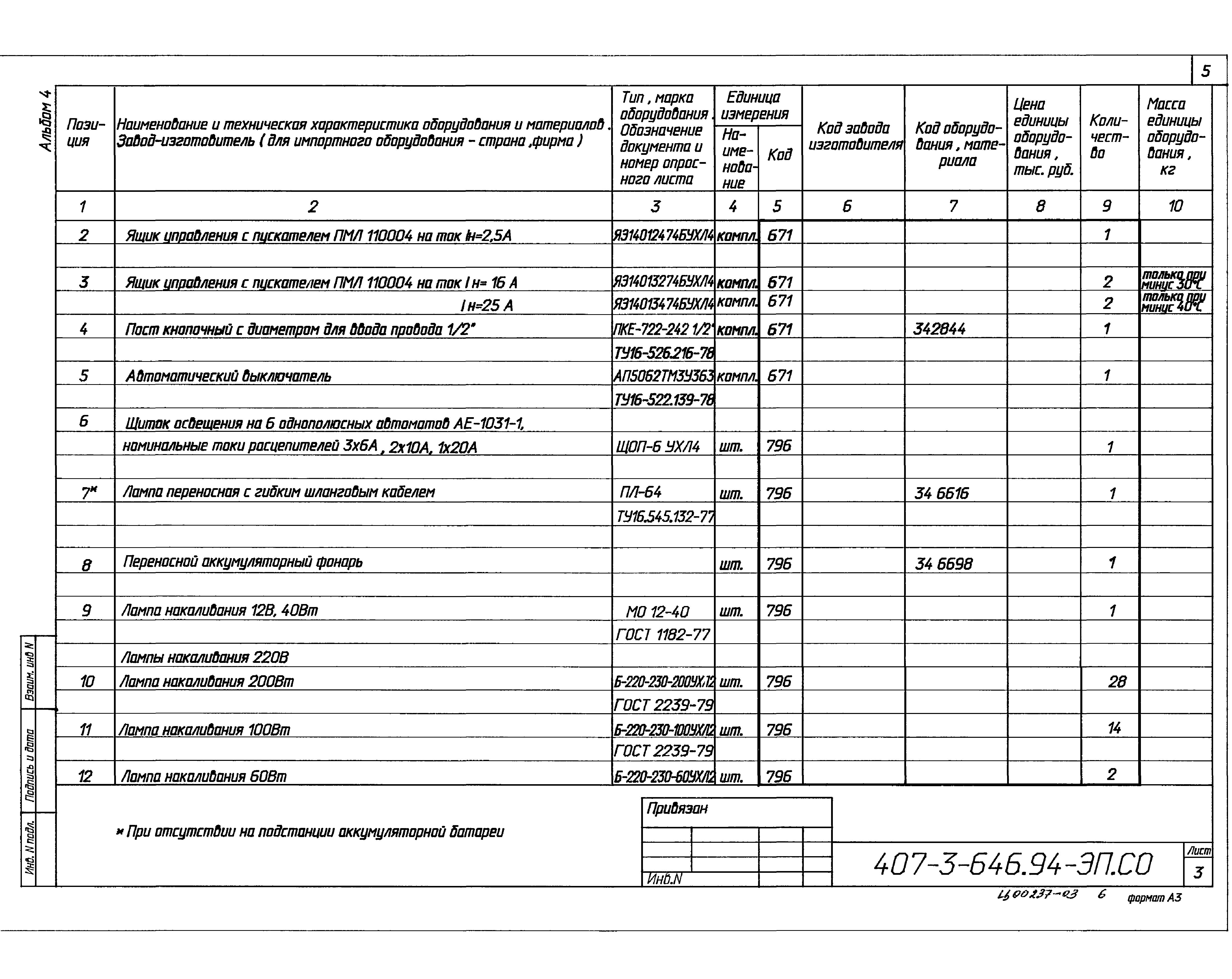 Типовой проект 407-3-646.94