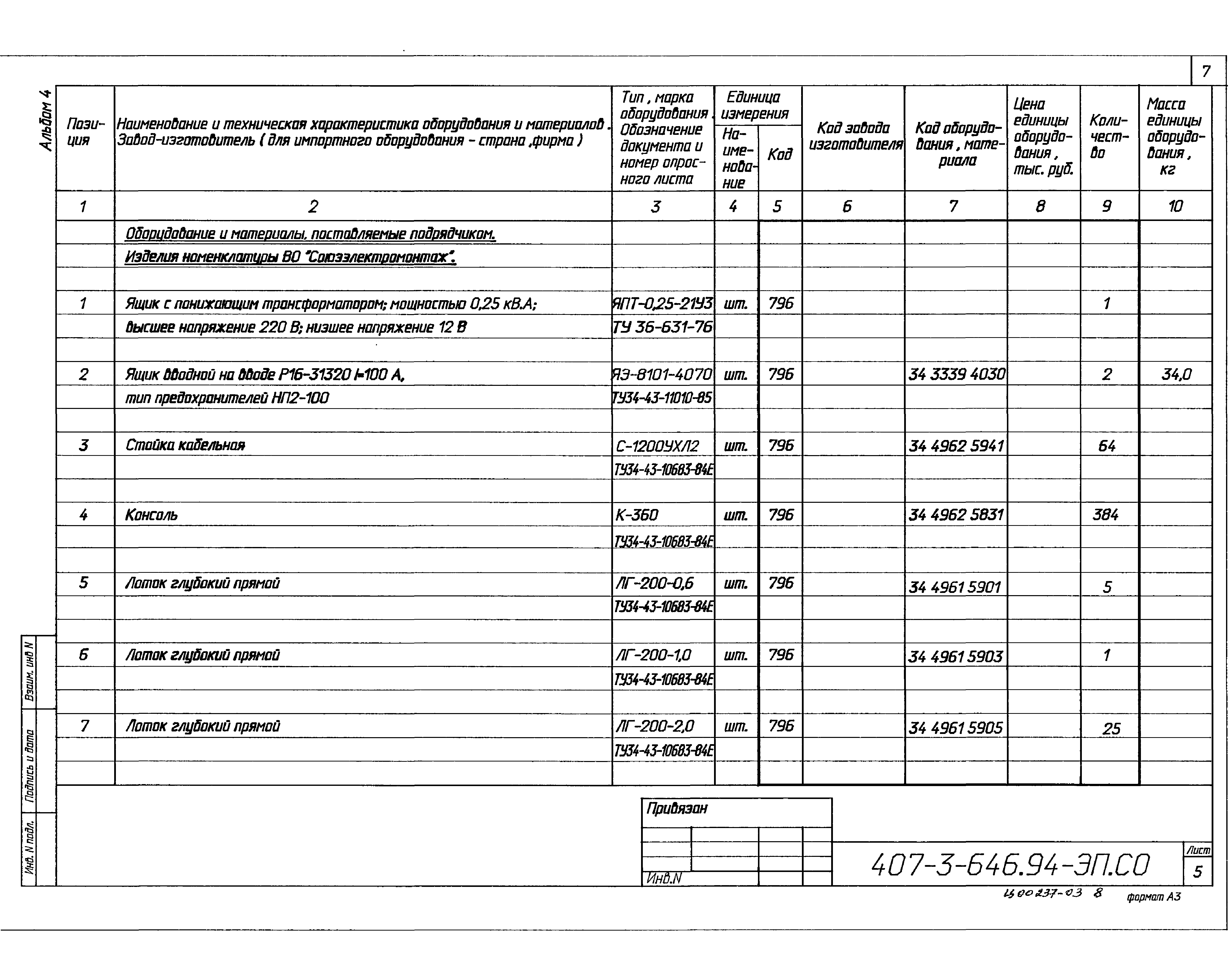 Типовой проект 407-3-646.94