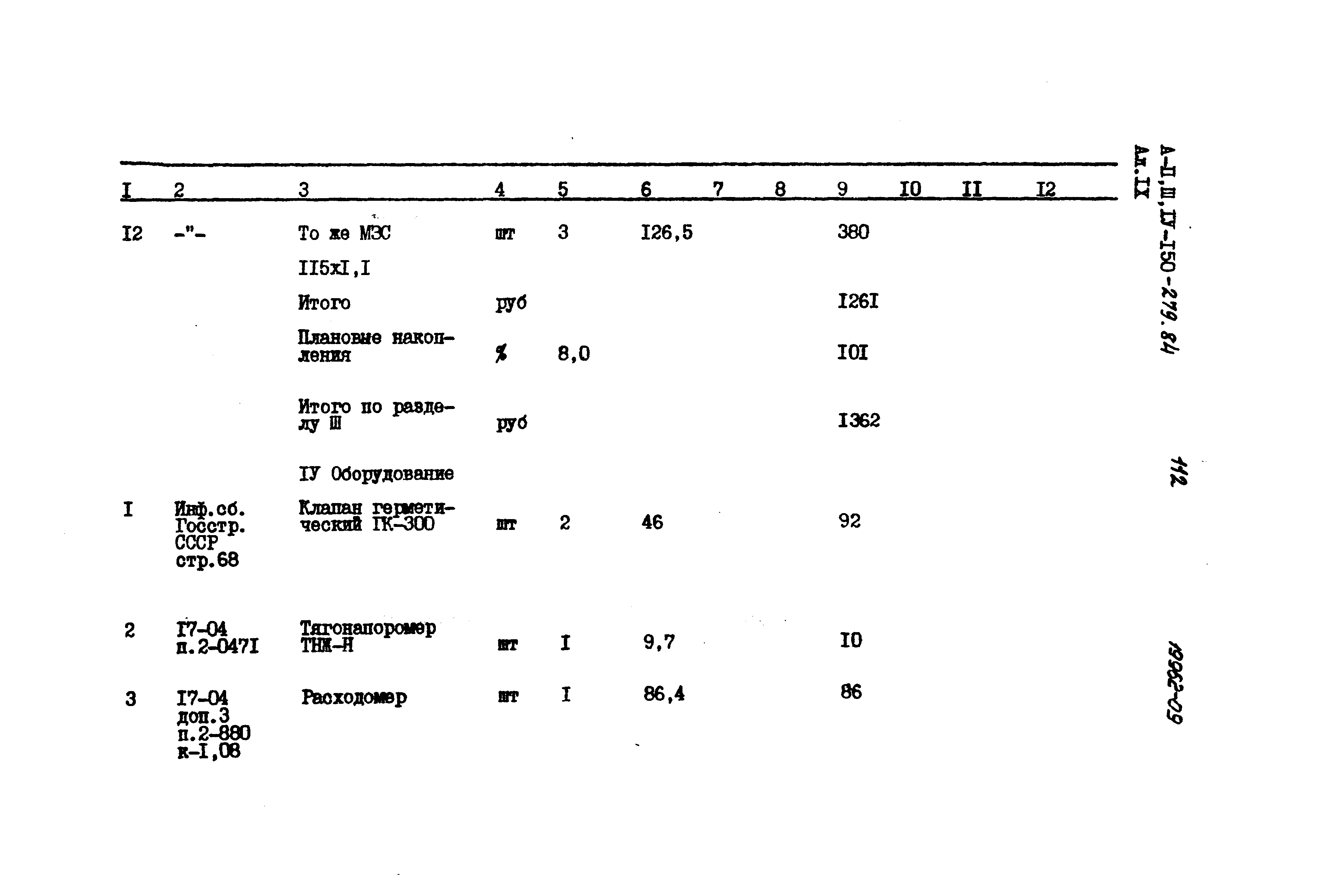 Типовой проект A-II,III,IV-150-279.84