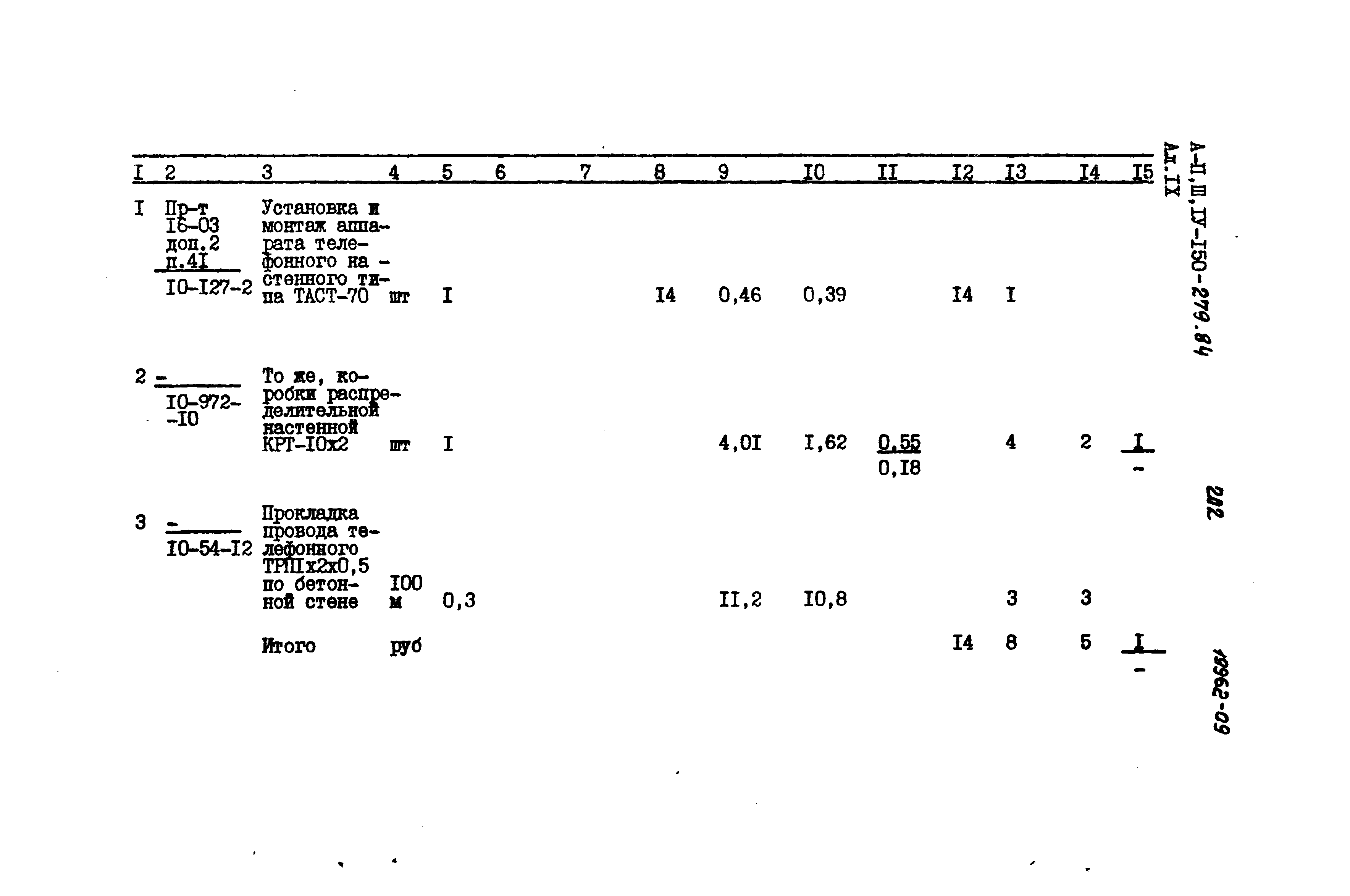 Типовой проект A-II,III,IV-150-279.84