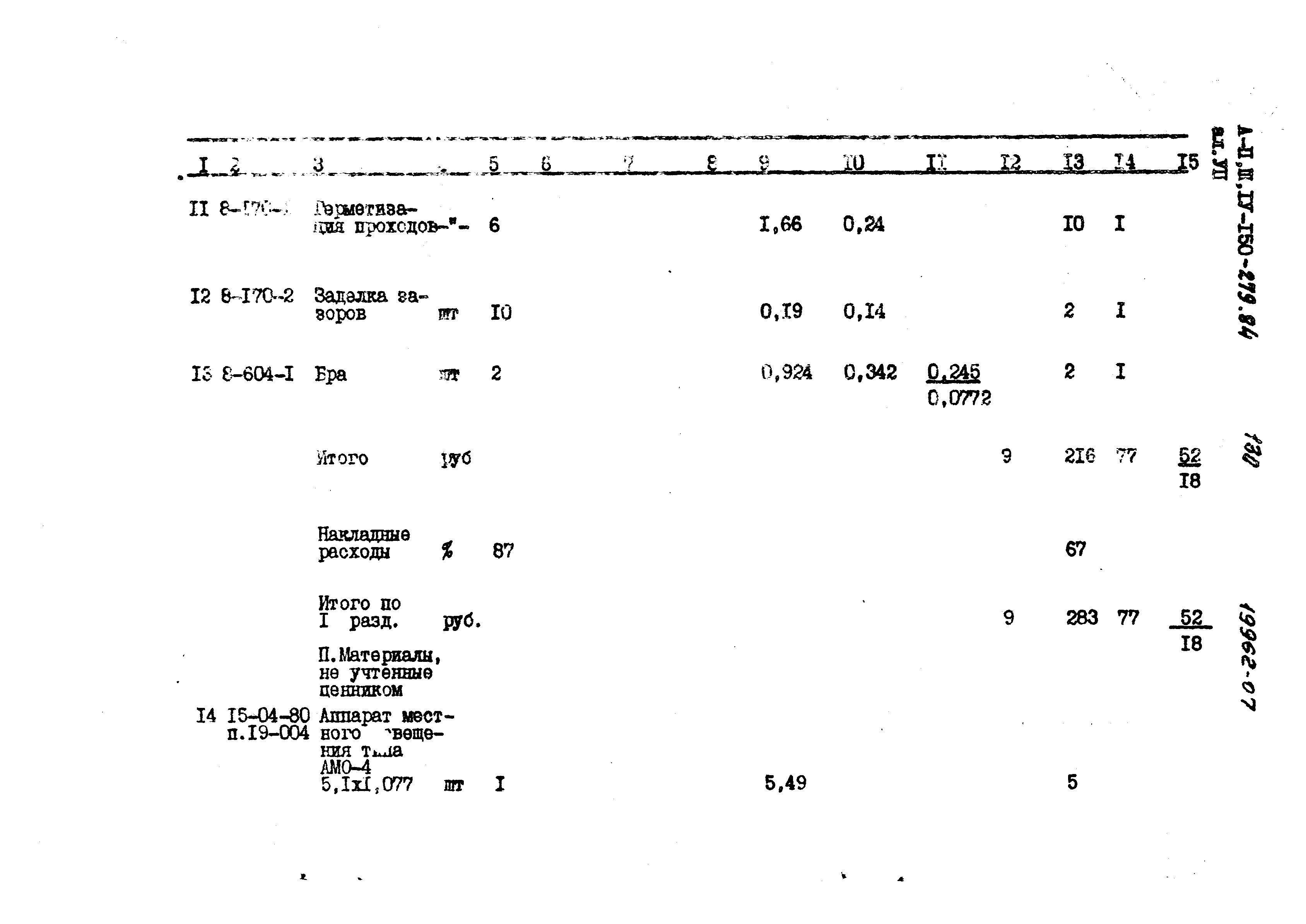 Типовой проект A-II,III,IV-150-279.84