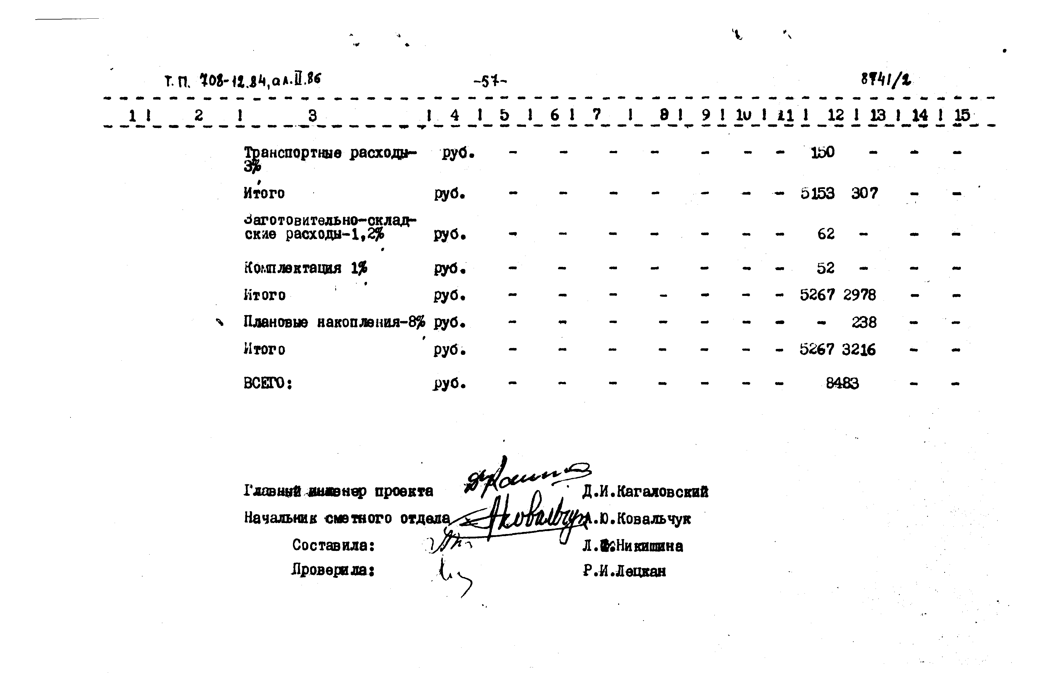 Типовой проект 708-12.84