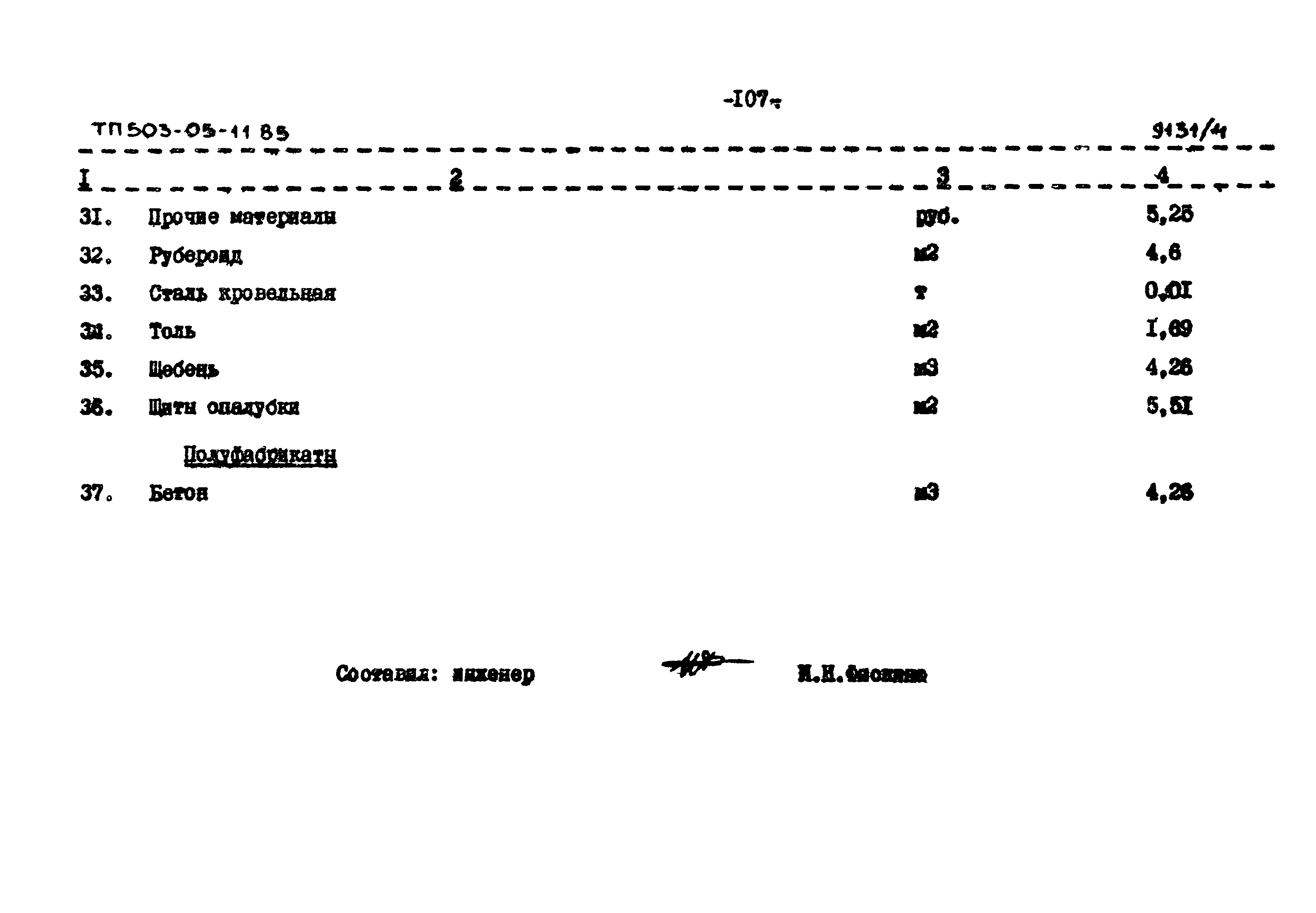 Типовой проект 503-05-11.85