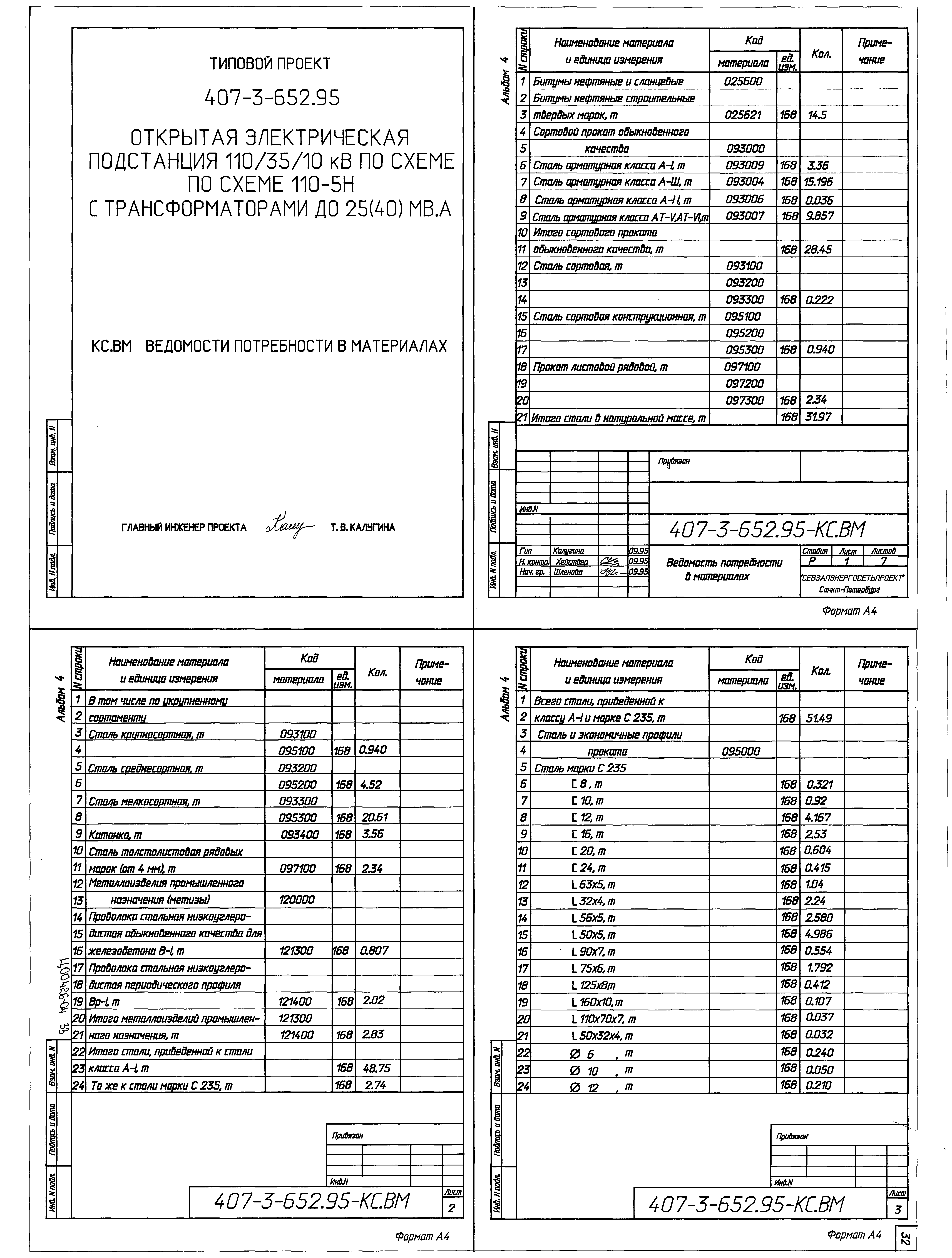 Типовой проект 407-3-652.95