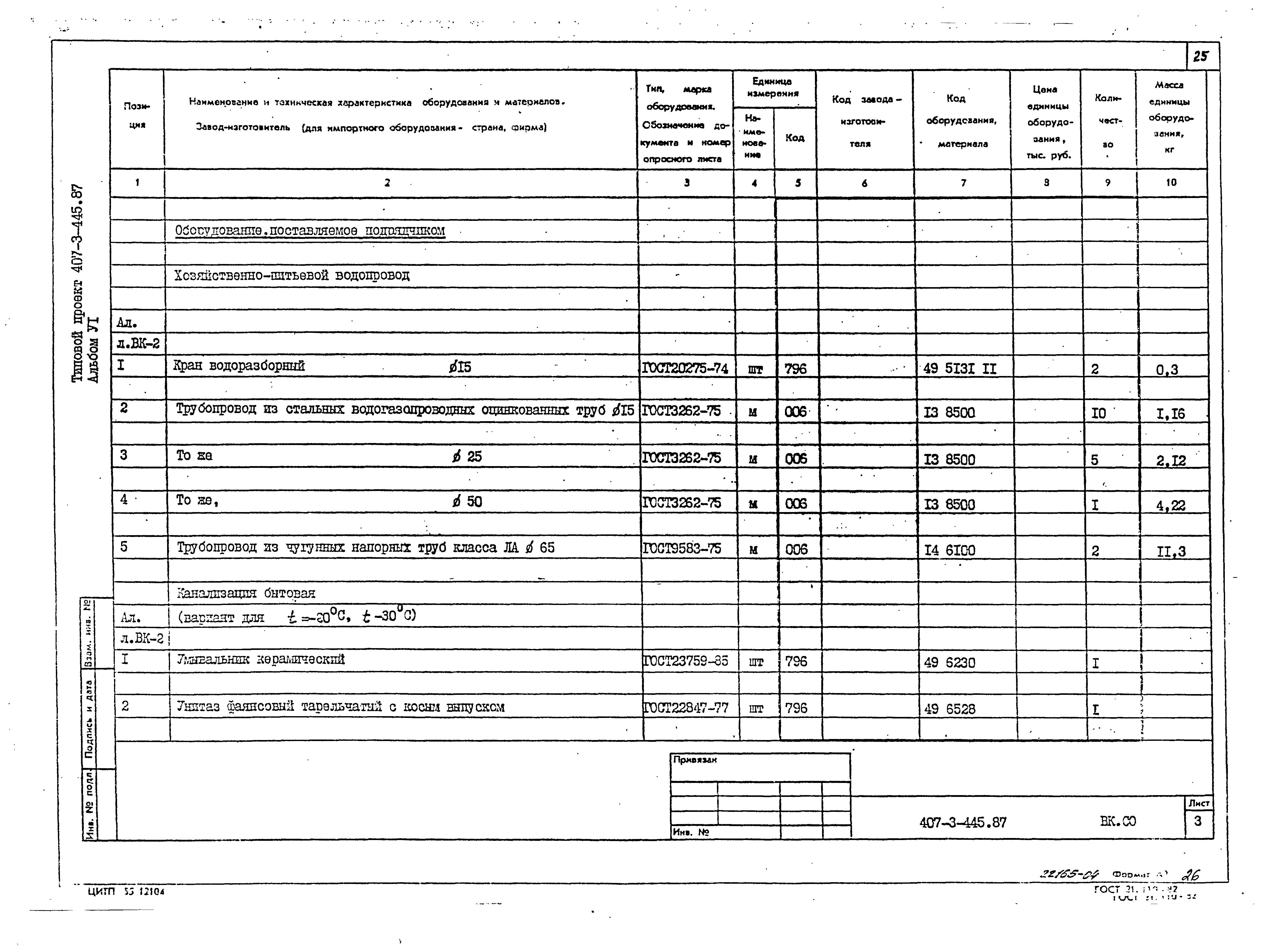 Типовой проект 407-3-445.87