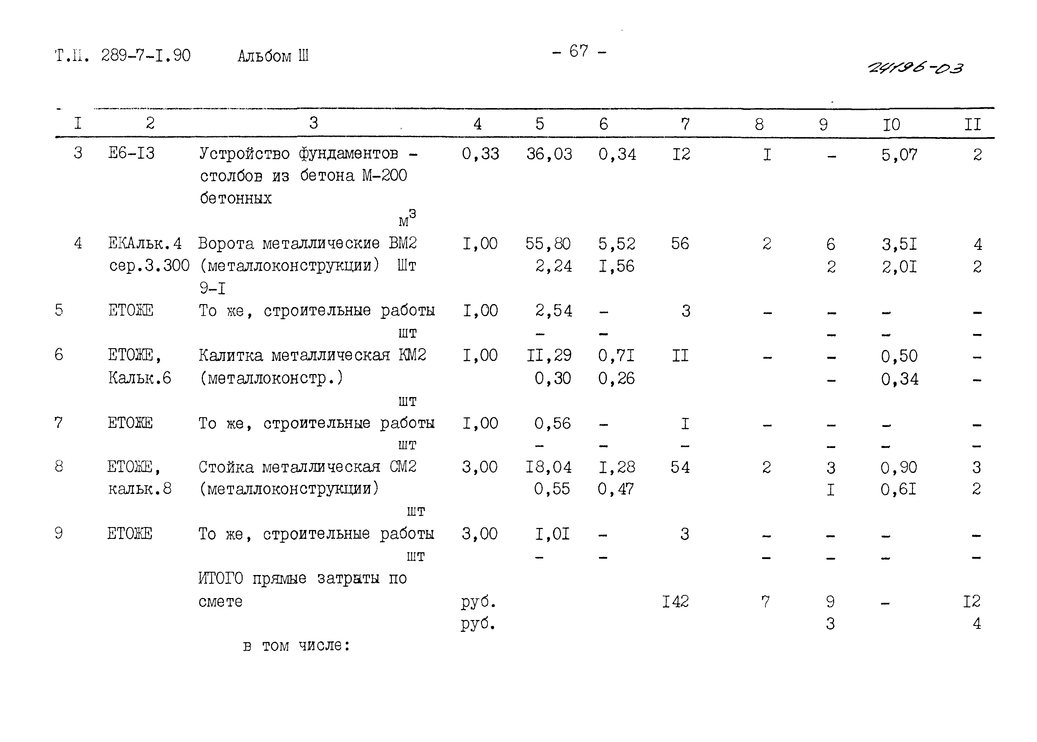 Типовой проект 289-7-1.90