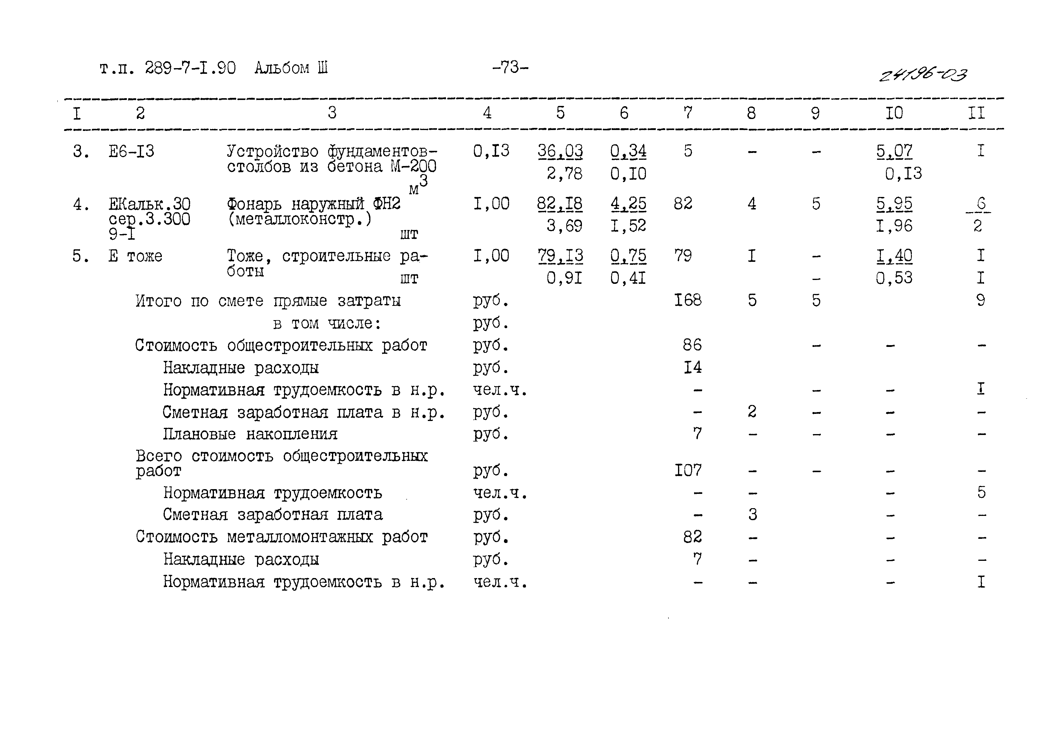 Типовой проект 289-7-1.90