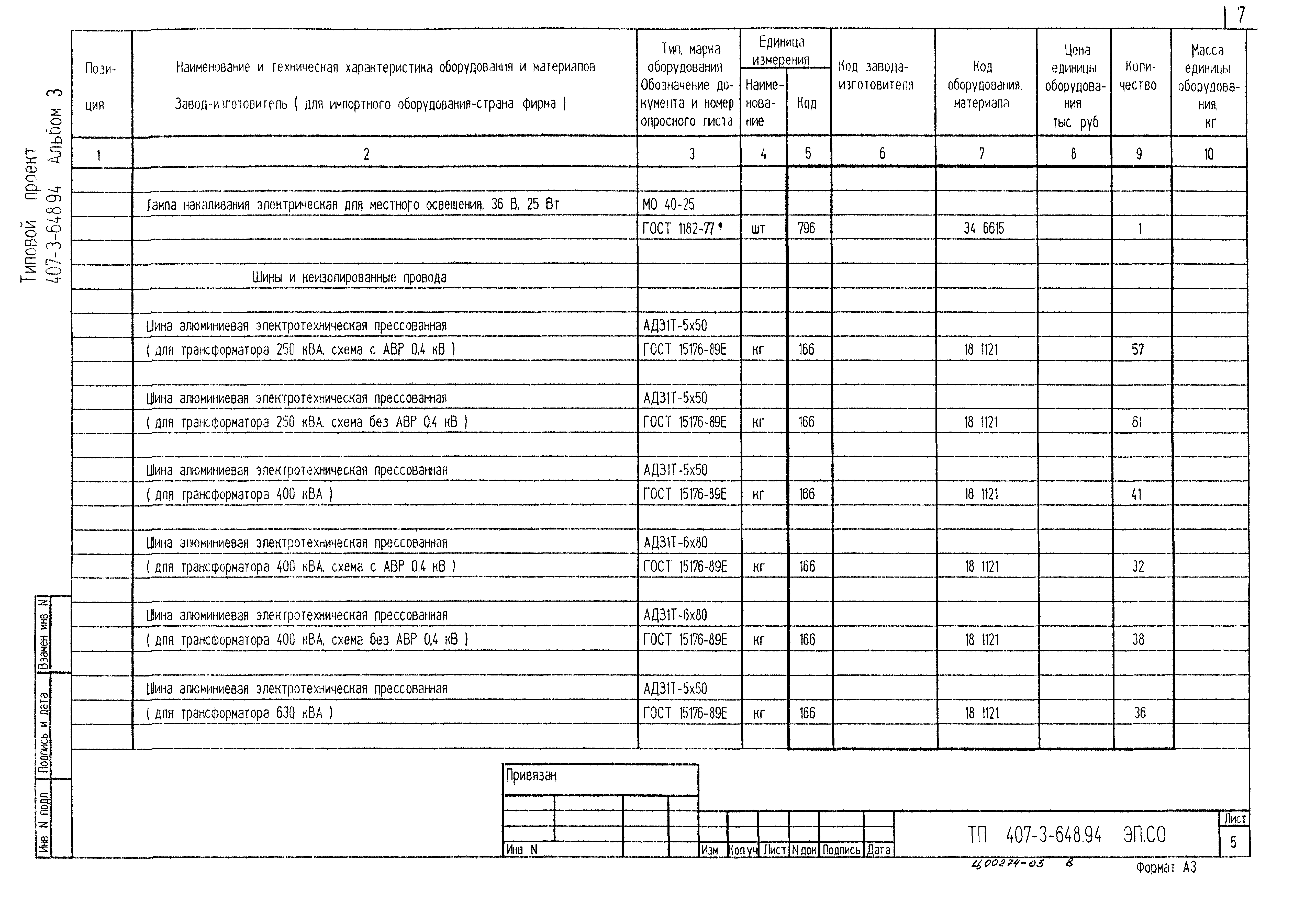 Типовой проект 407-3-648.94