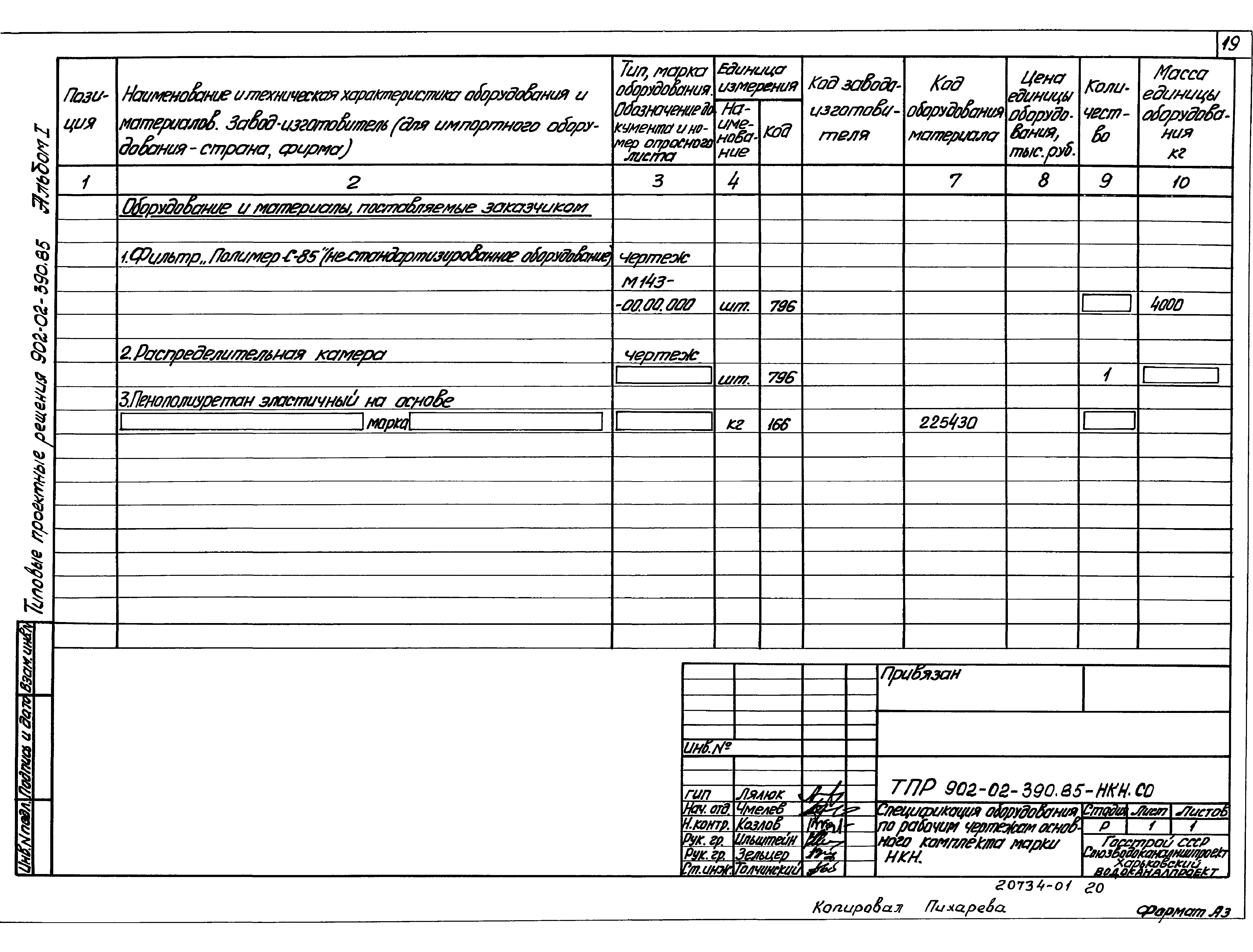 Типовые проектные решения 902-02-390.85