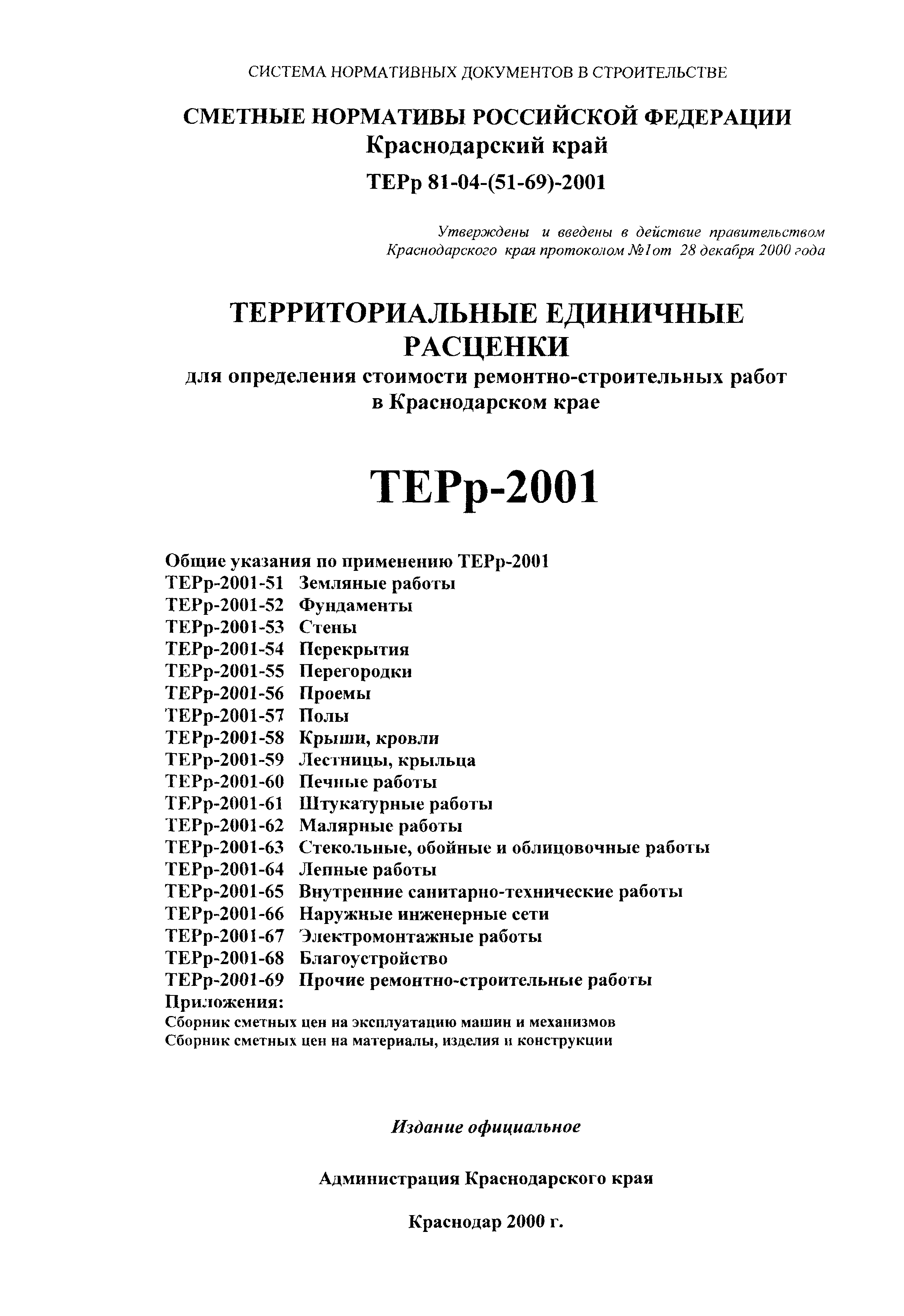 ТЕРр Краснодарского края 2001-64