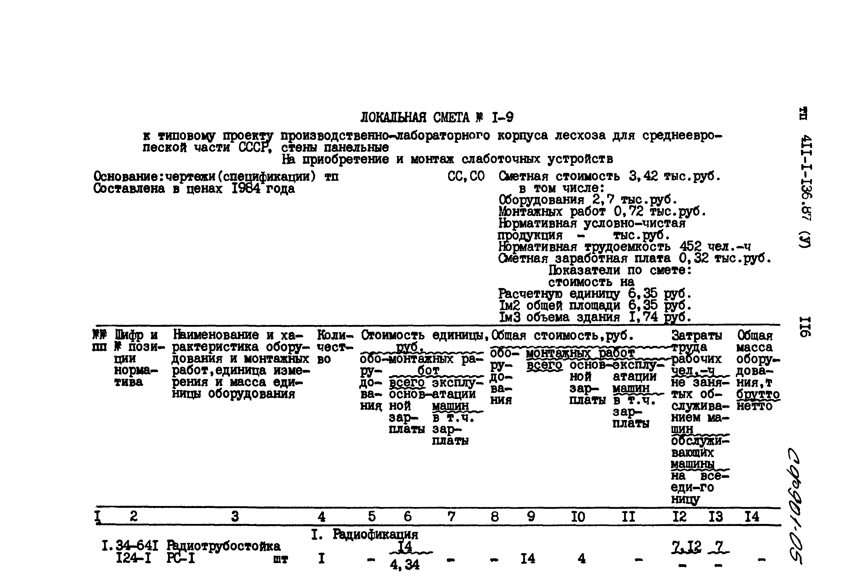 Типовой проект 411-1-136.87