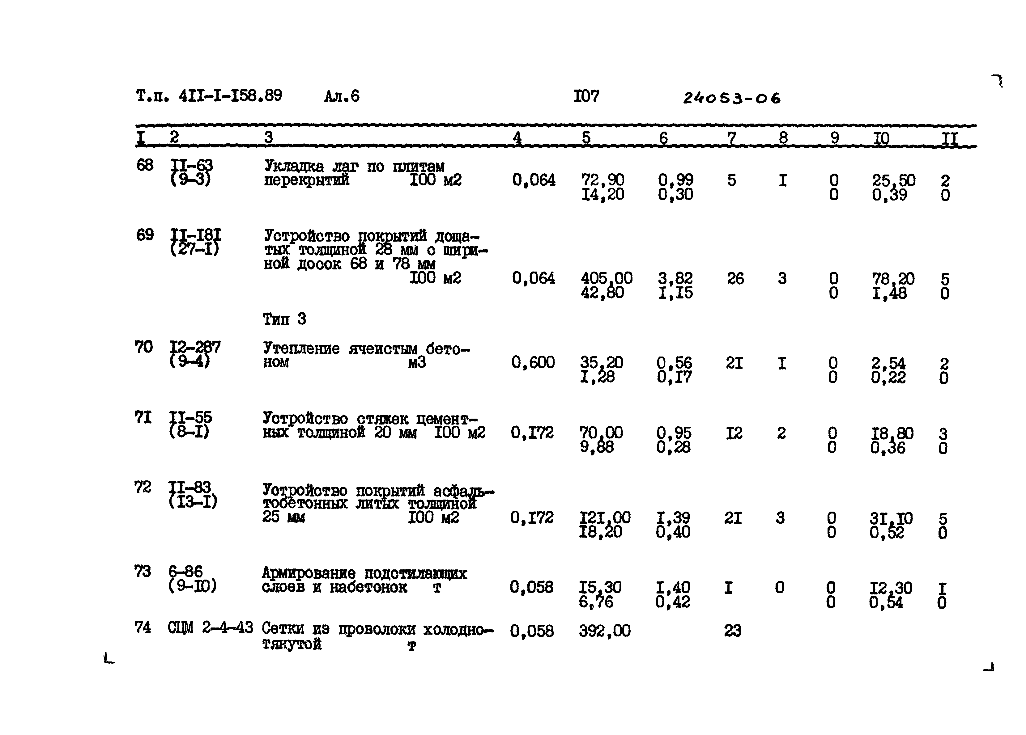 Типовой проект 411-1-158.89