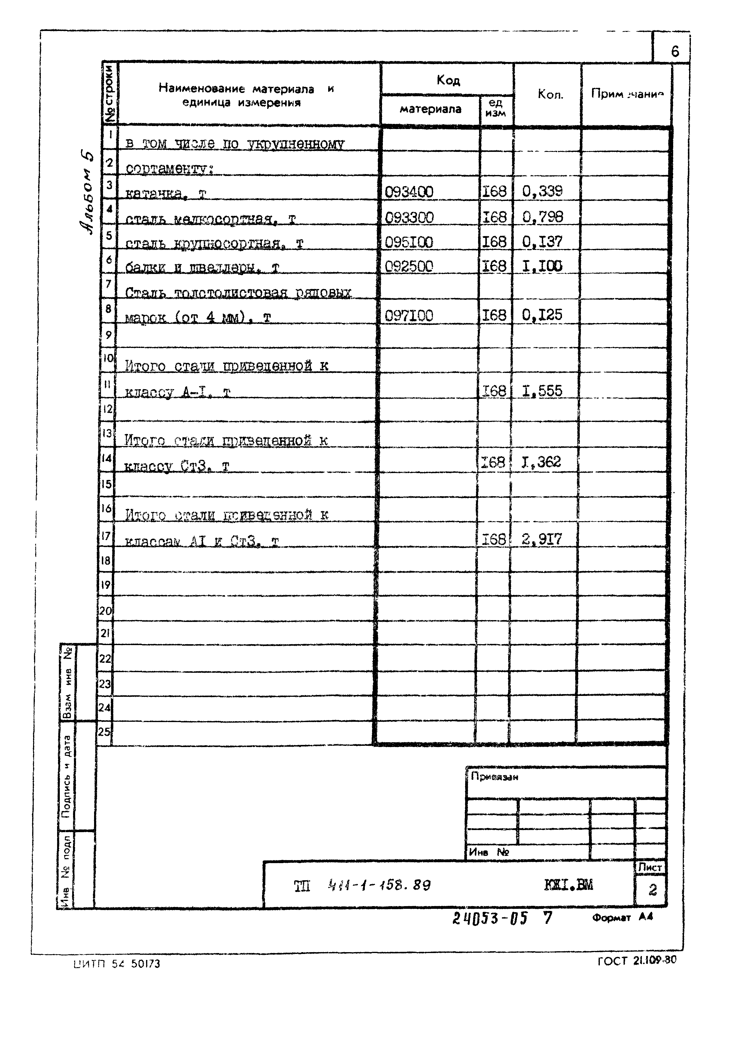 Типовой проект 411-1-158.89