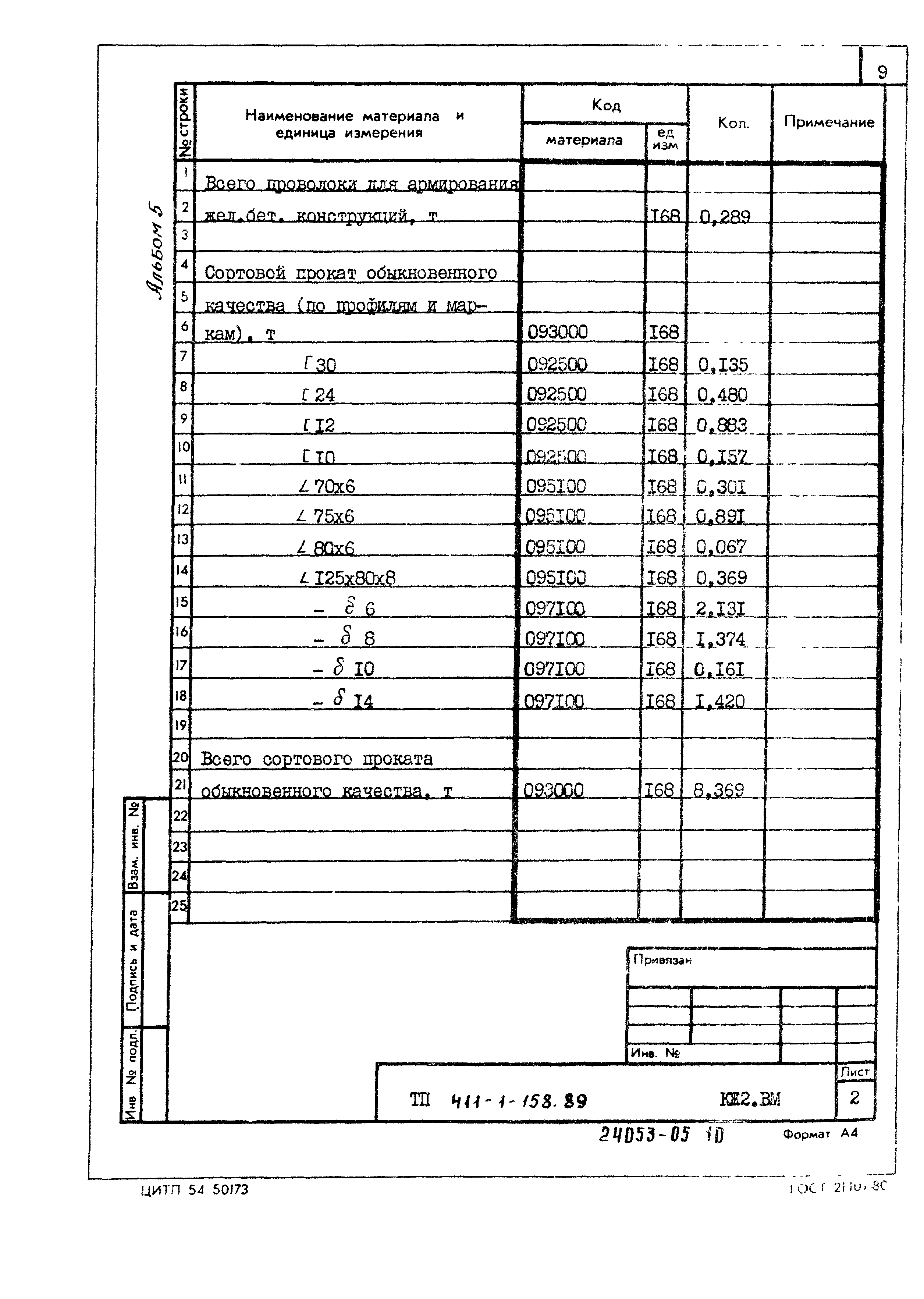 Типовой проект 411-1-158.89