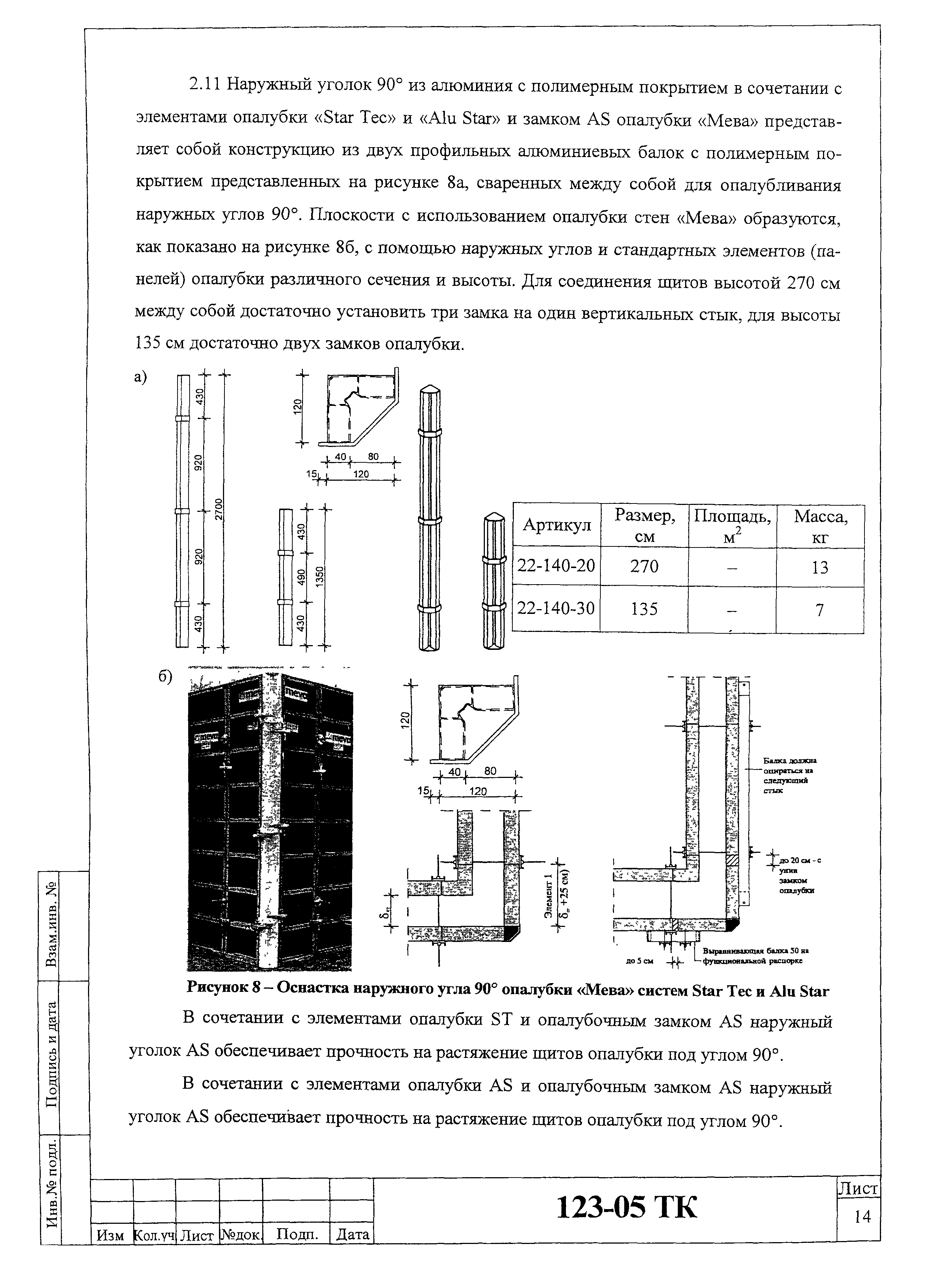 Технологическая карта 123-05 ТК