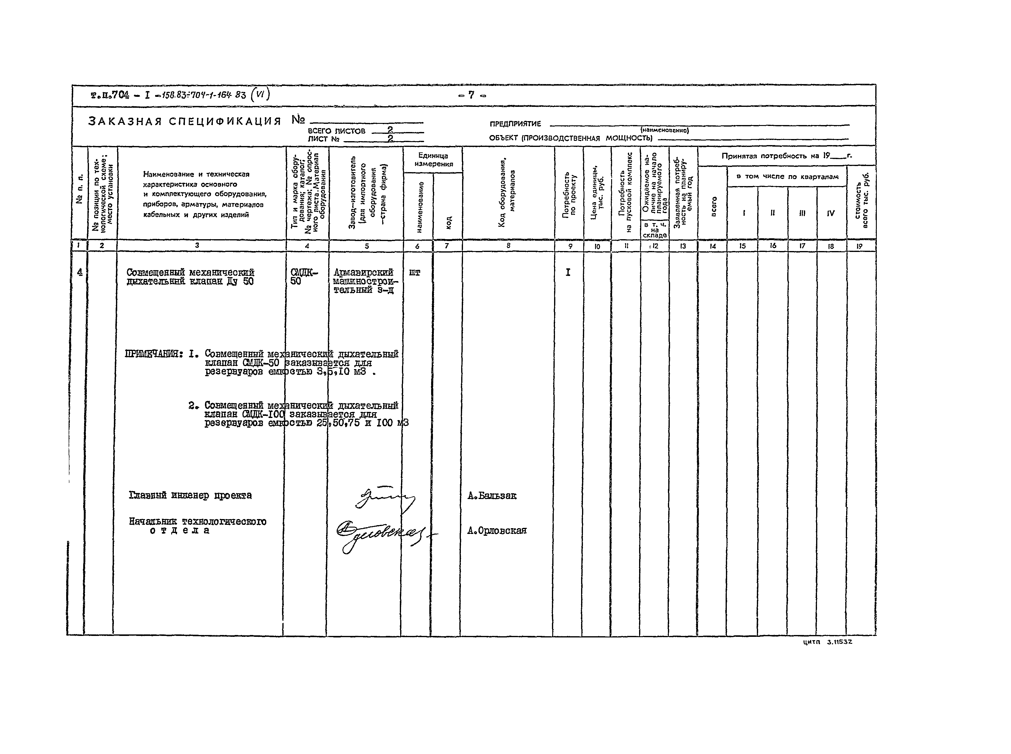 Типовой проект 704-1-162.83