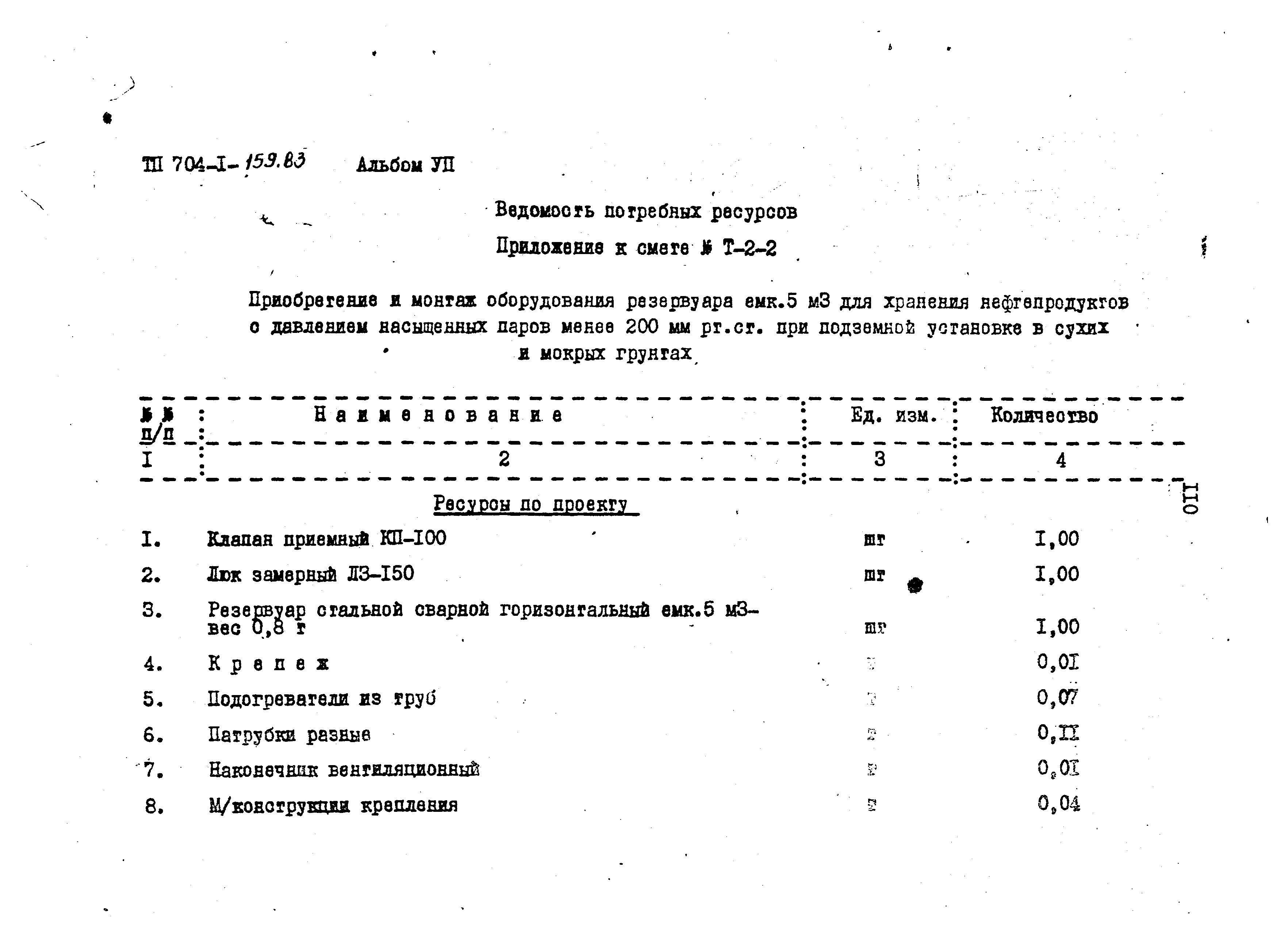 Типовой проект 704-1-159.83