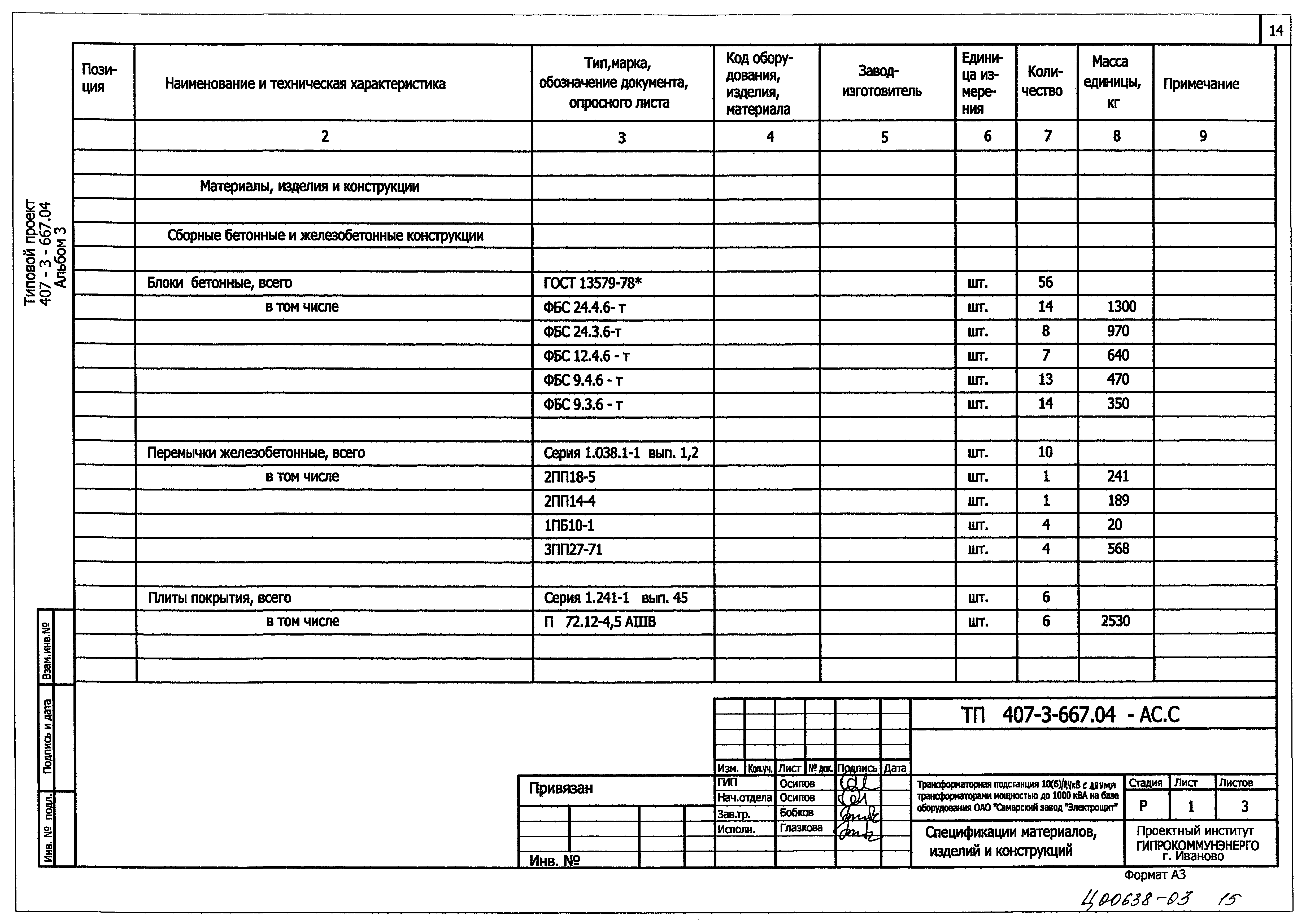 Типовой проект 407-3-667.04