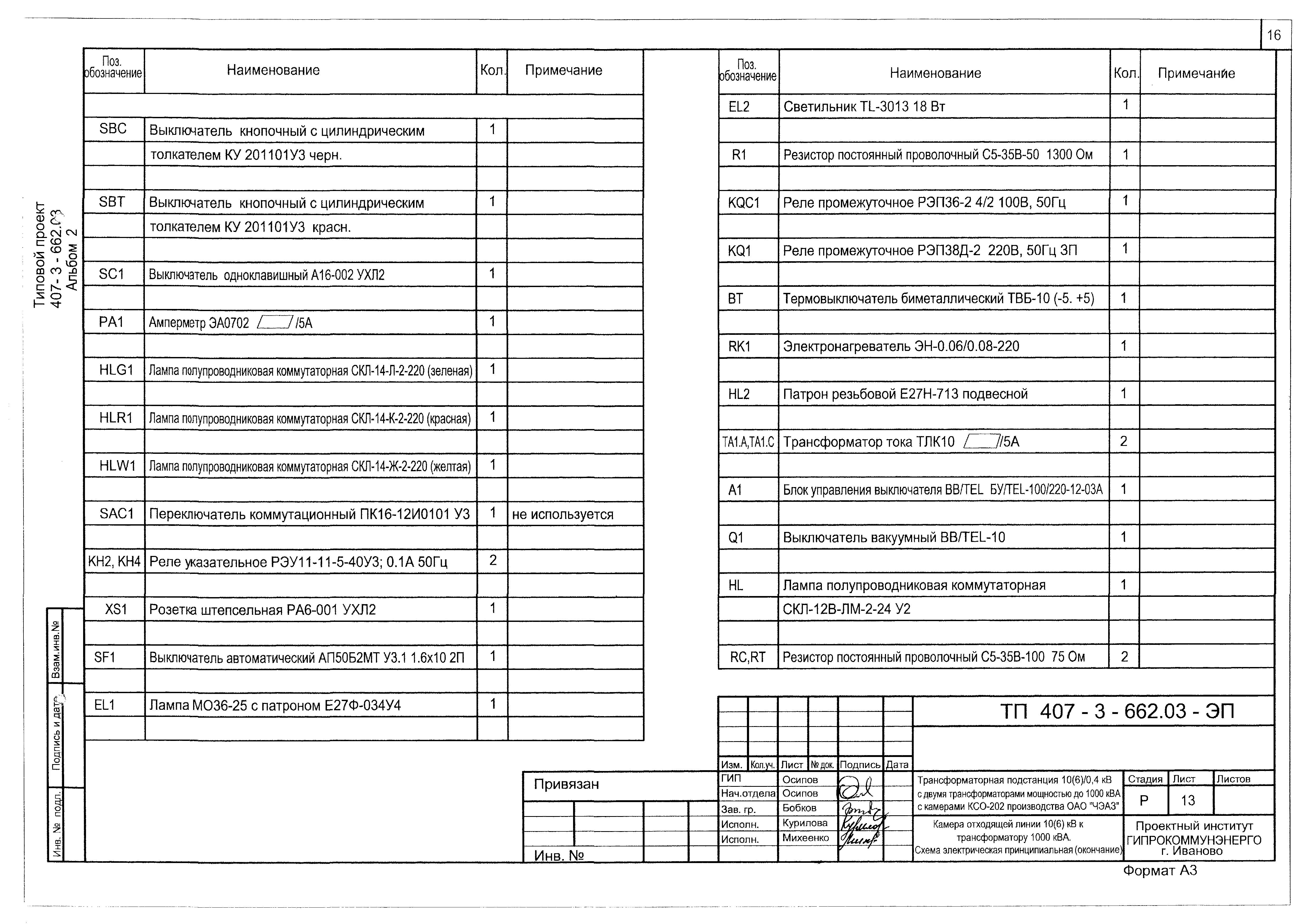 Типовой проект 407-3-662.03